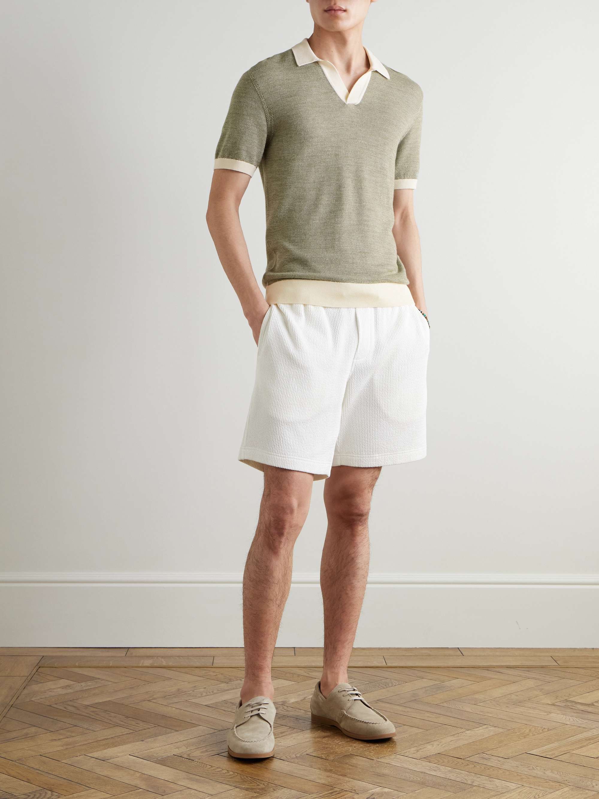 Horton Slim-Fit Merino Wool Polo Shirt view
