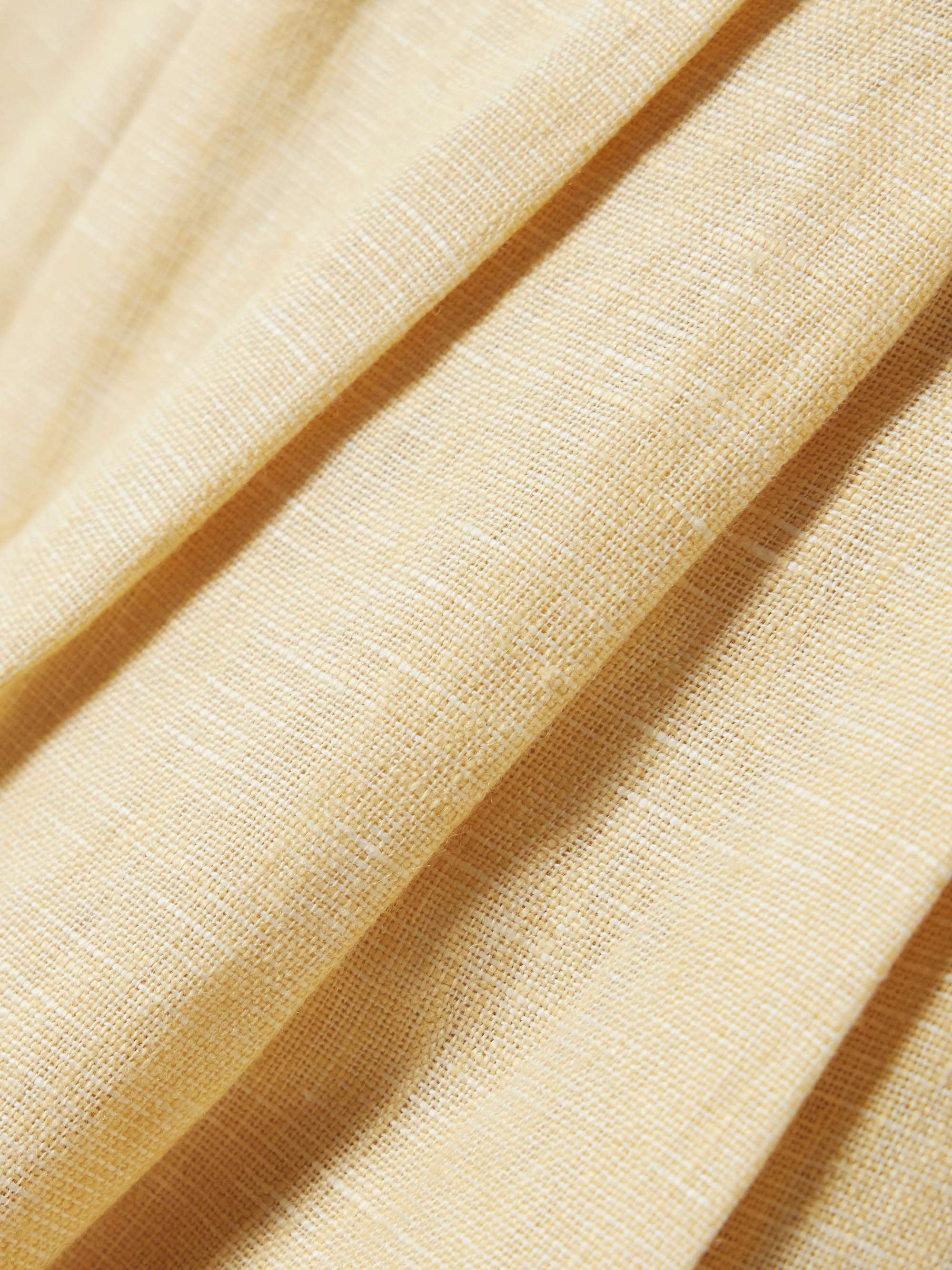 Parker pleated linen wide-leg pants view