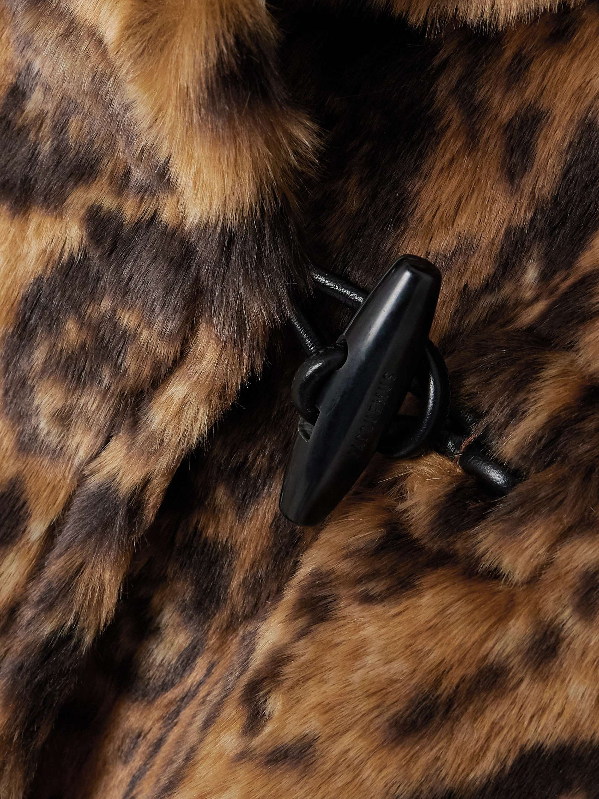 Fernando leopard-print plush fabric jacket view