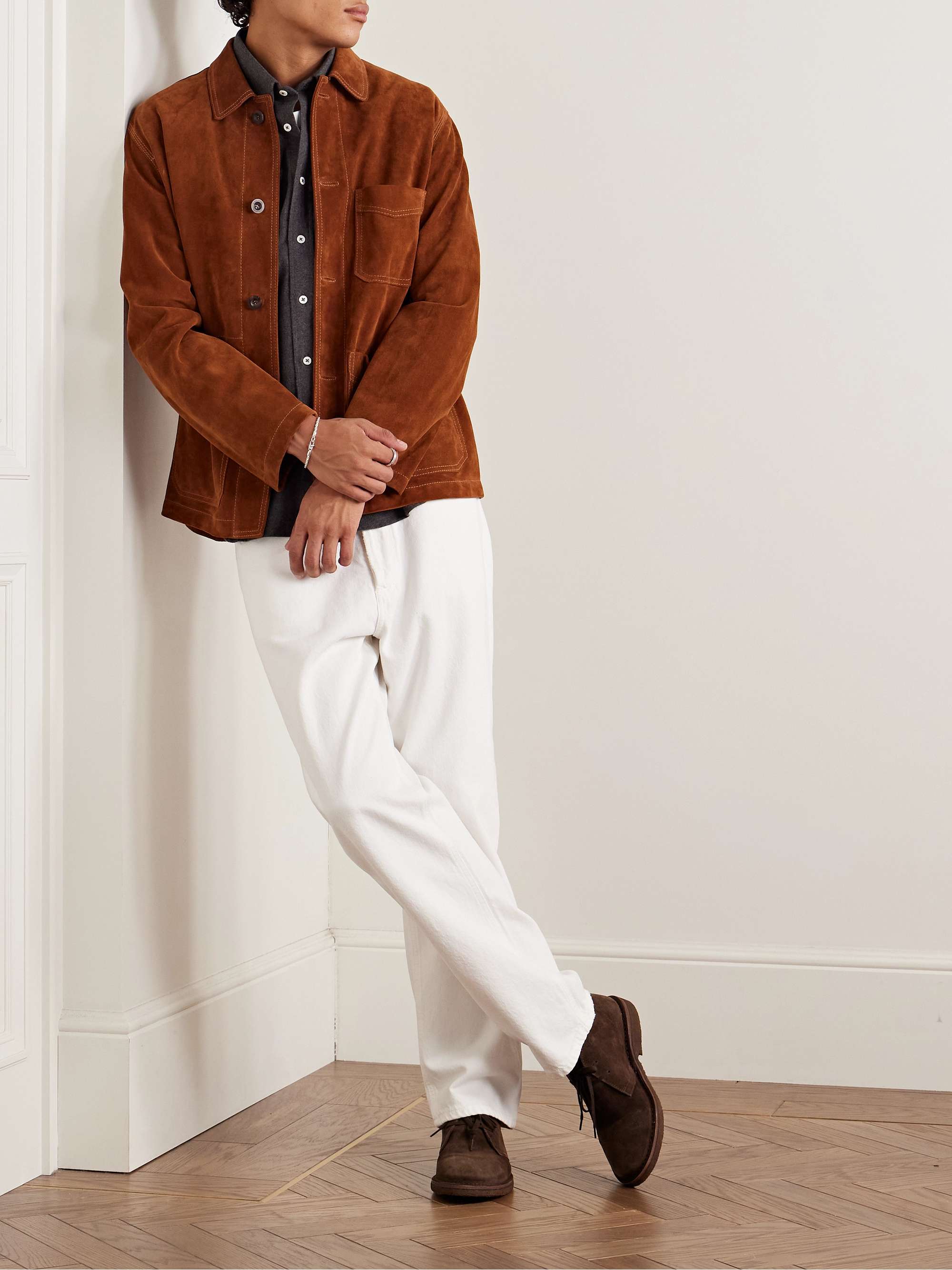 Button-Down Collar Cotton and Yak-Blend Flannel Shirt view