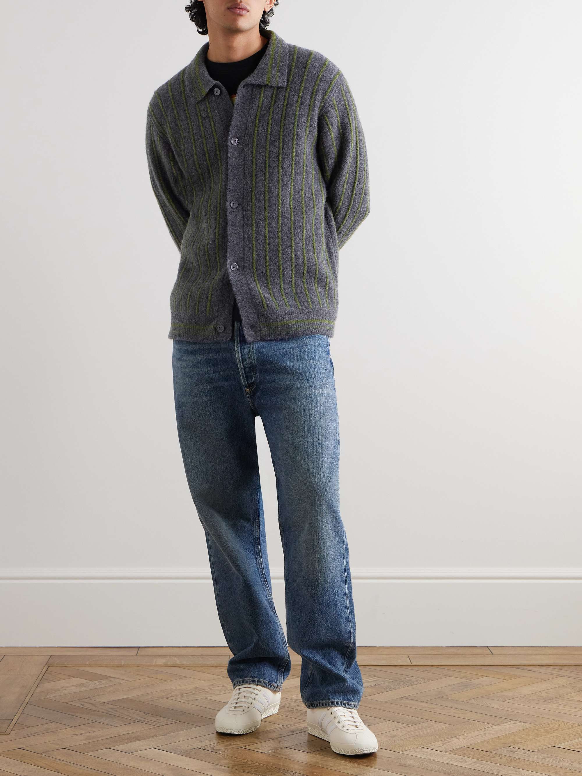Darren 6683 Striped Wool-Blend Cardigan view