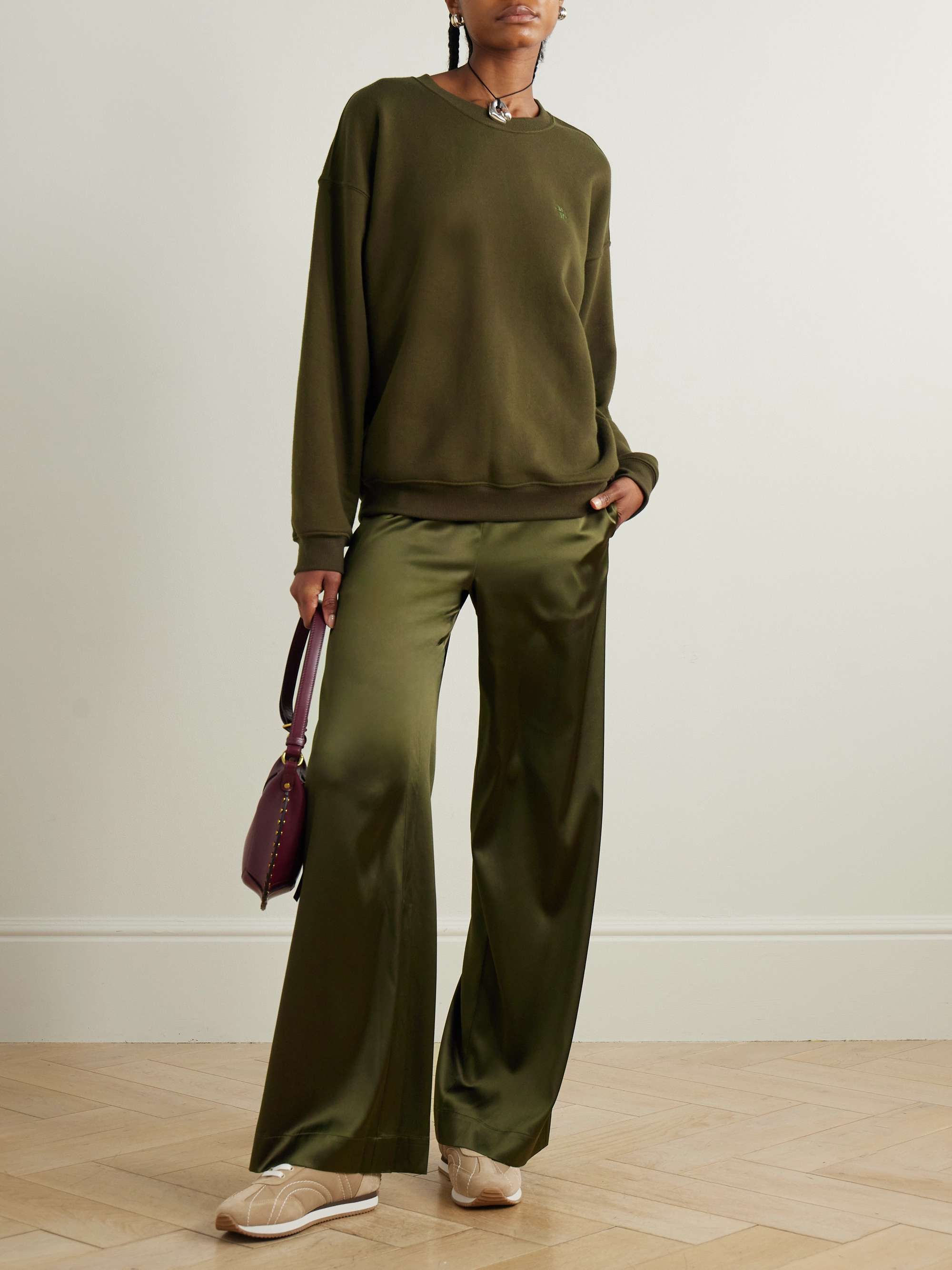 French cotton and modal-blend terry sweatshirt view
