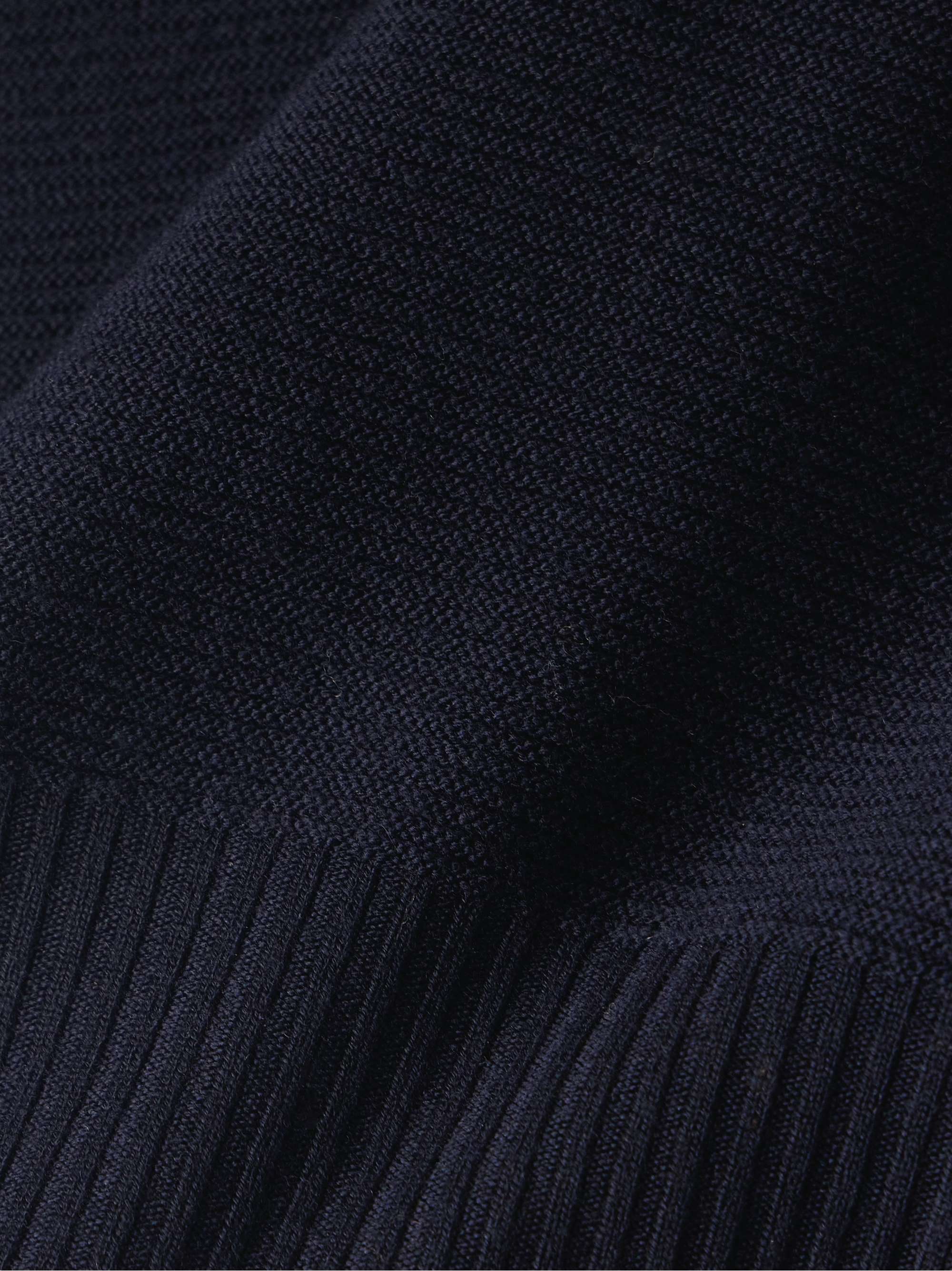 Lupetto Slim-Fit Ribbed Wish® Virgin Wool-Blend Rollneck Ski Base Layer view