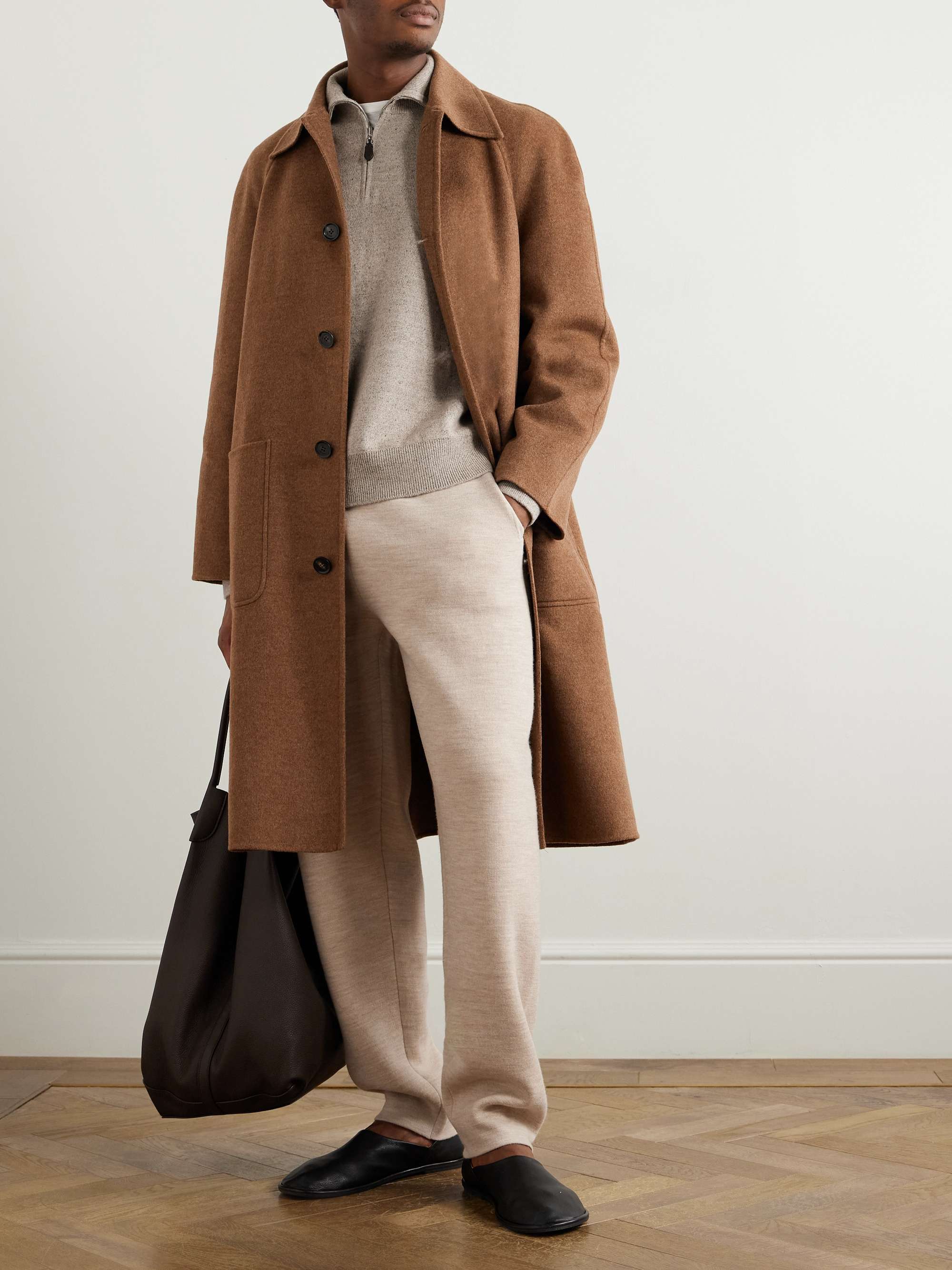Linen and Cashmere-Blend Zip-Up Sweater view