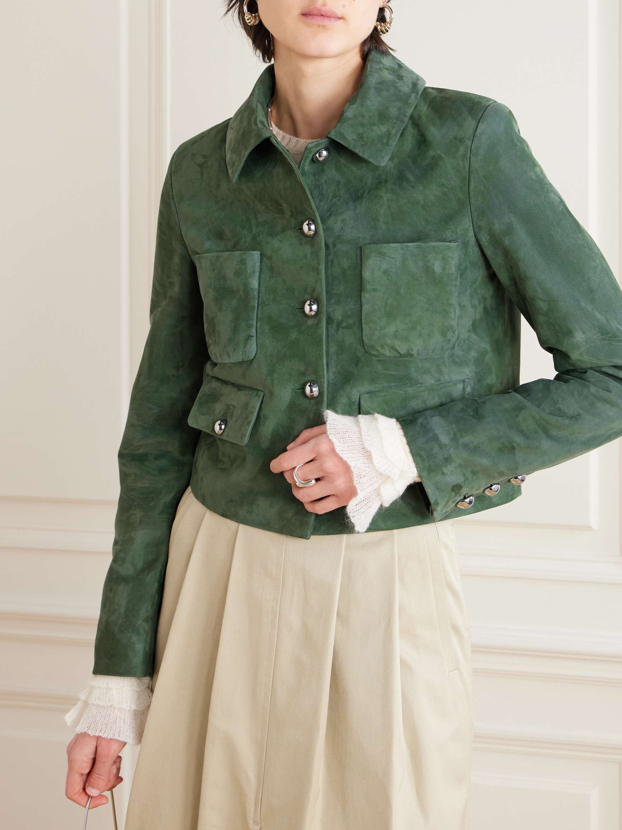 Woody suede jacket view
