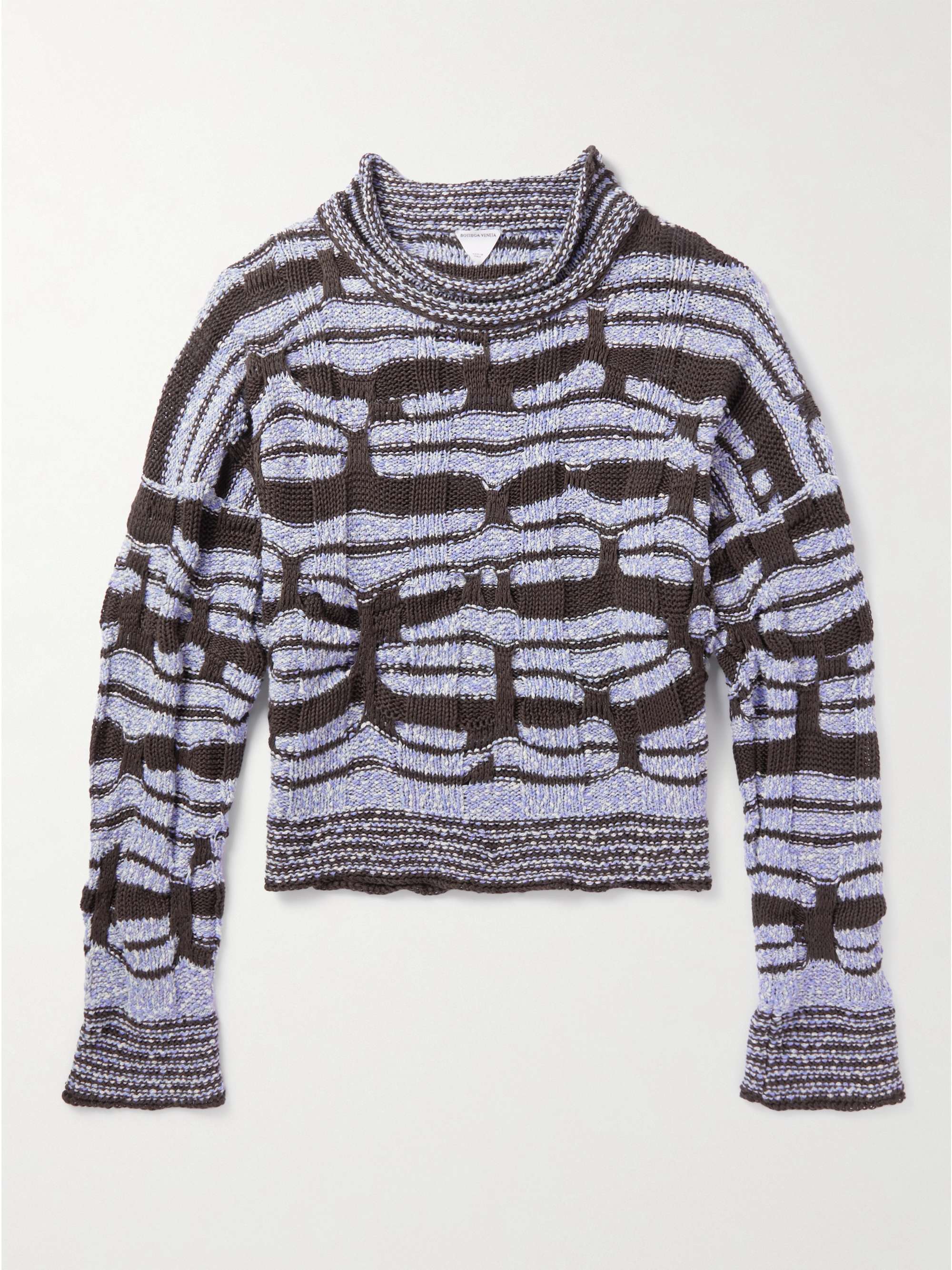 Jacquard-Knitted Cotton Sweater view
