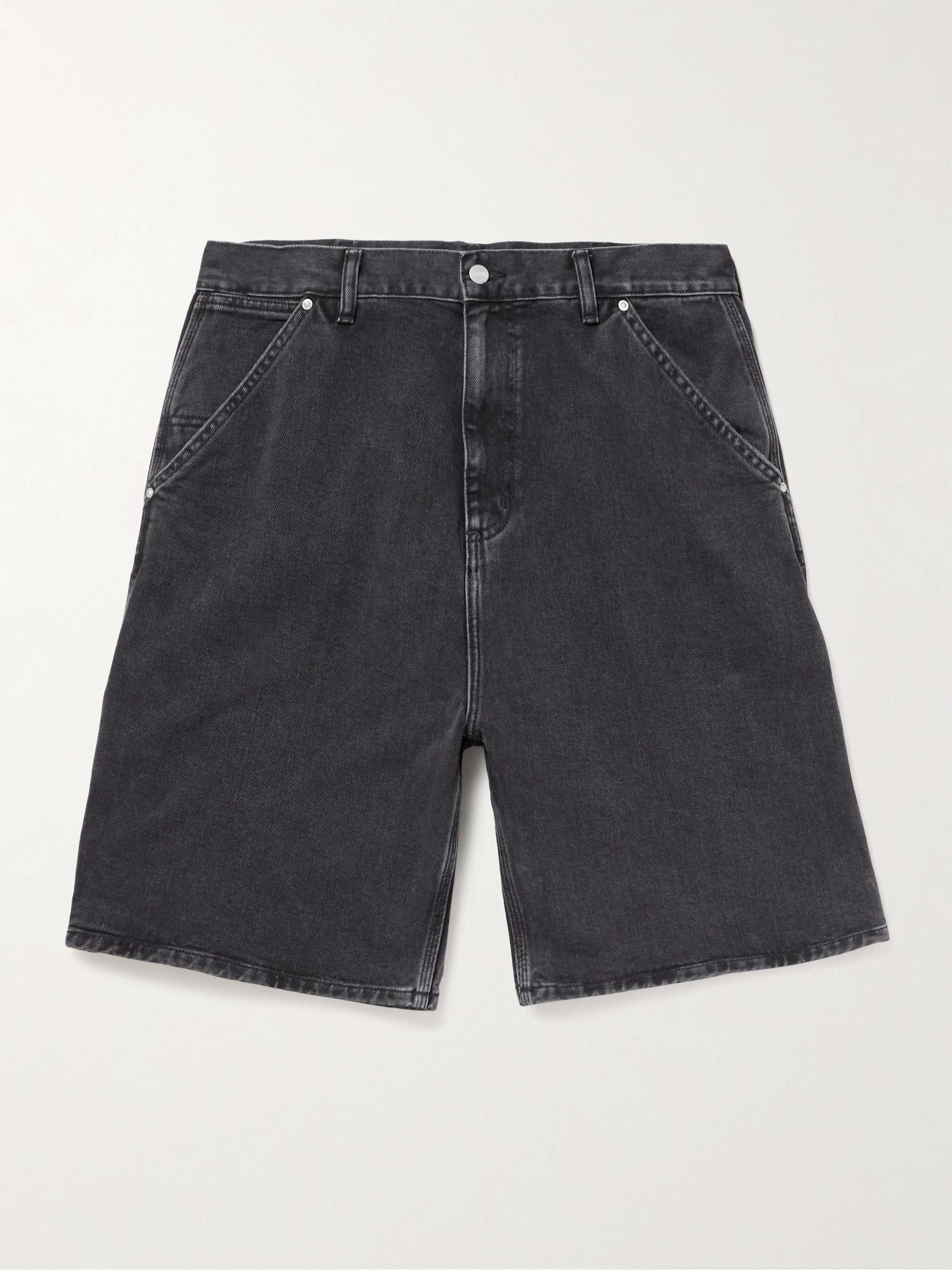 Rivet Wide-Leg Organic Denim Shorts view