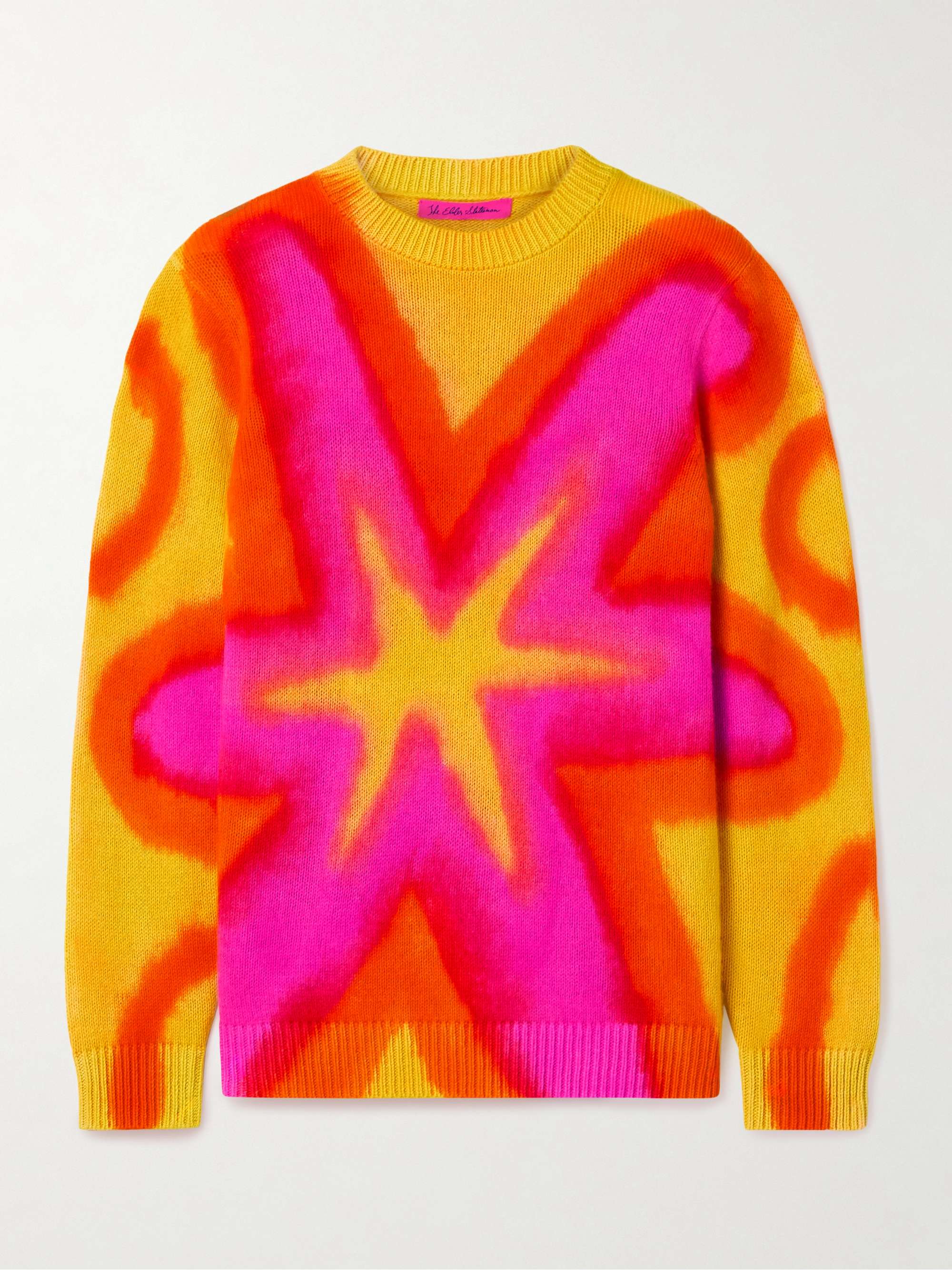 Tie-dyed cashmere sweater view