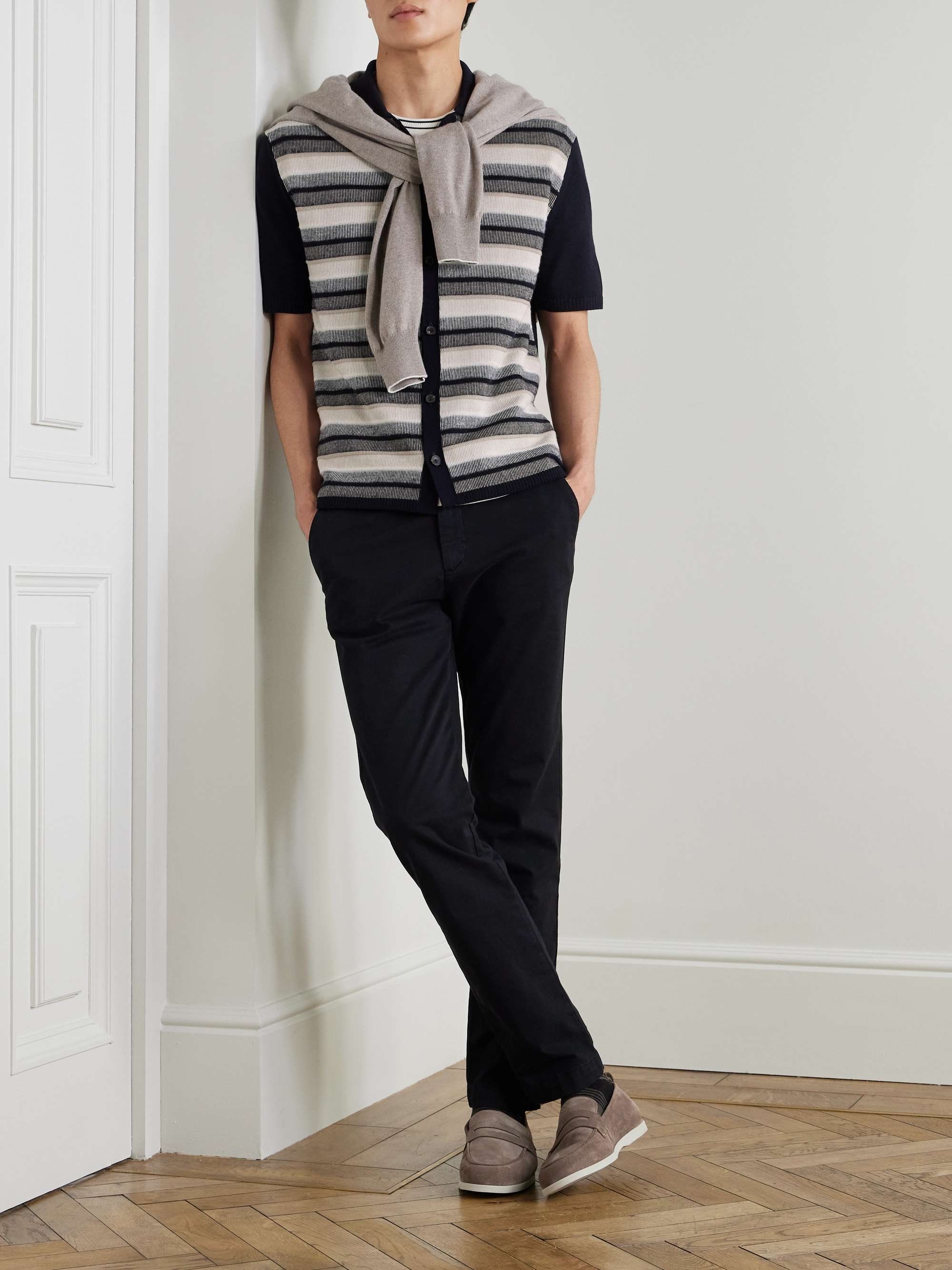 Jude Striped Merino Wool Shirt view