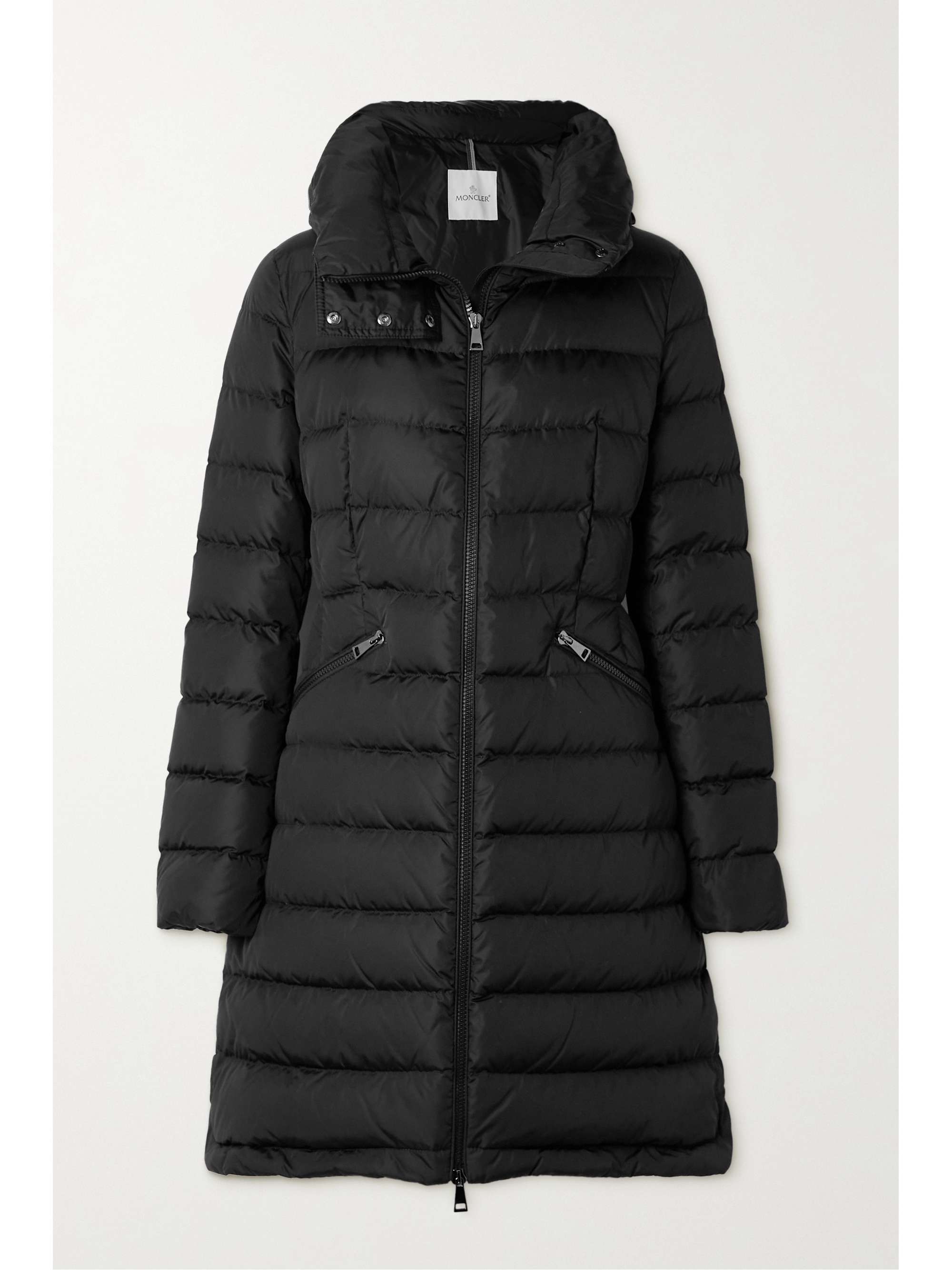 Flammette hooded quilted shell coat view