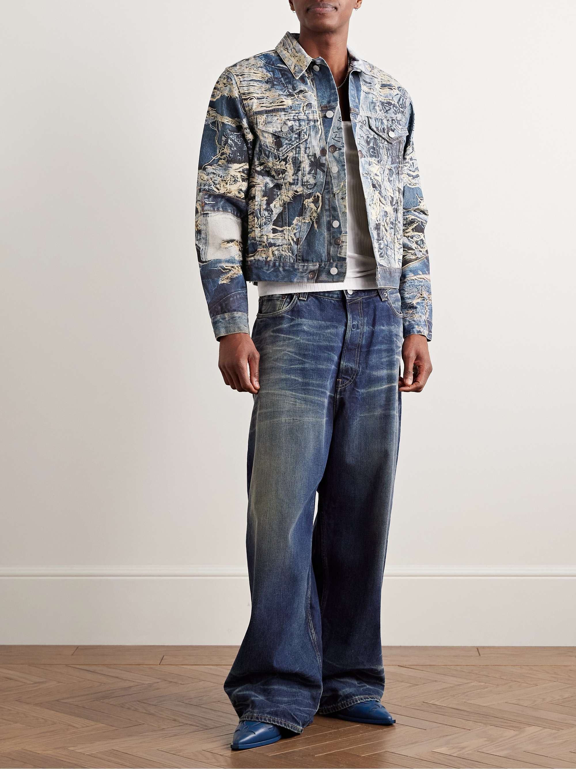 Rye Cropped Printed Denim Jacket view