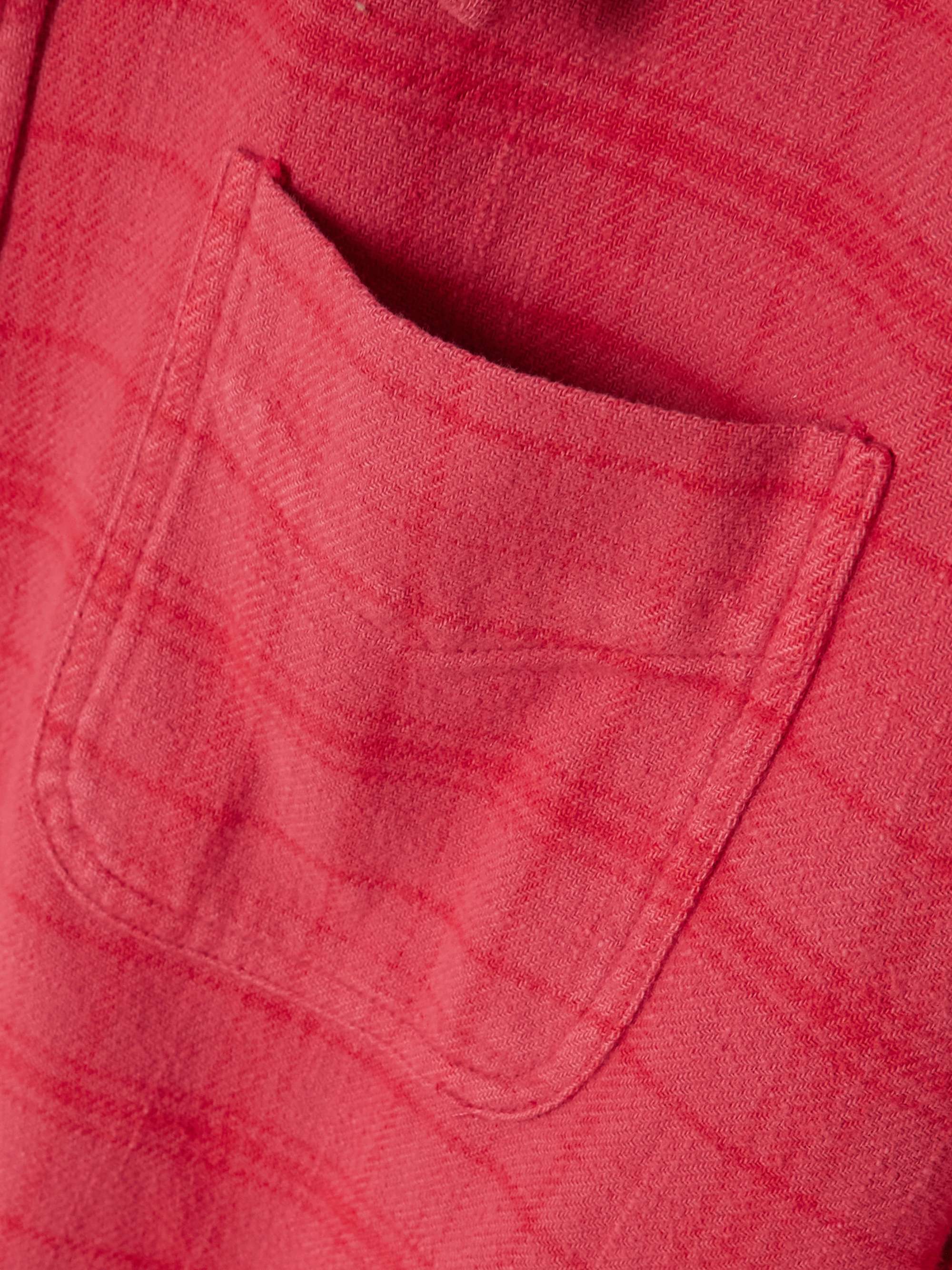 Frayed checked cotton-flannel shirt view