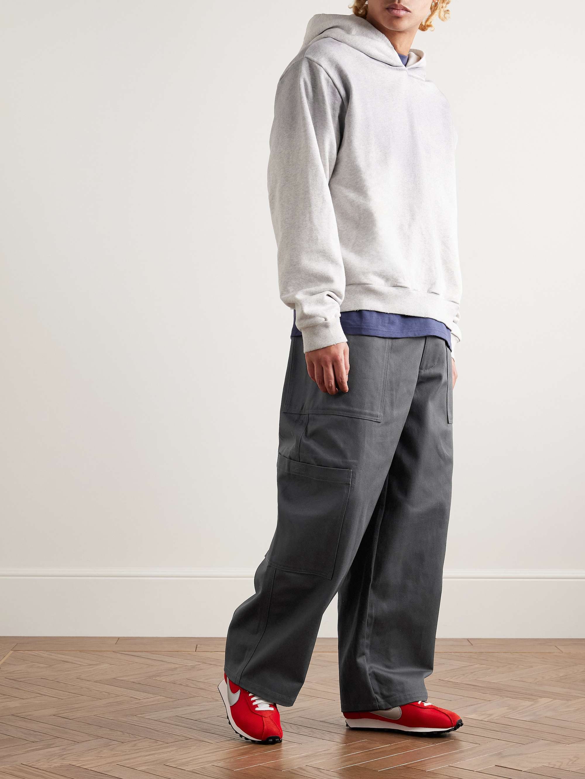 Life Utility Wide-Leg Cotton-Twill Trousers view