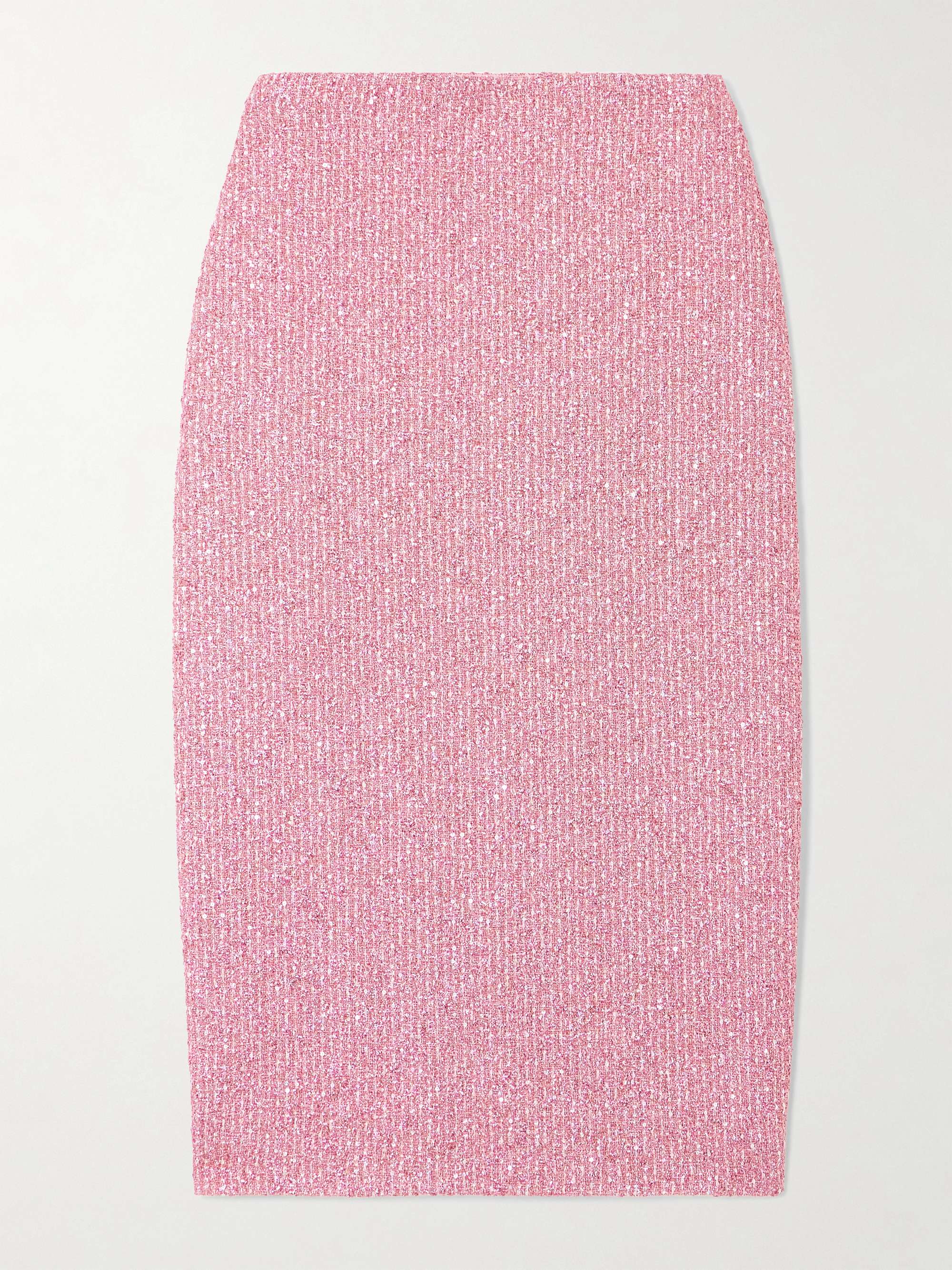 Sequin-embellished lamé-tweed skirt view