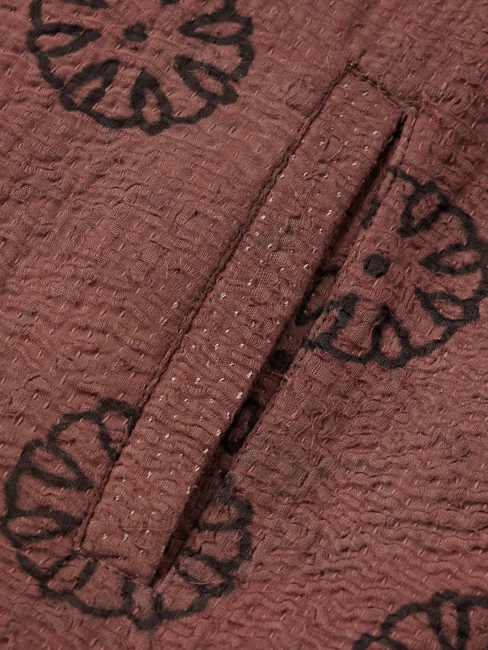 Printed Cotton-Voile Kantha Jacket view