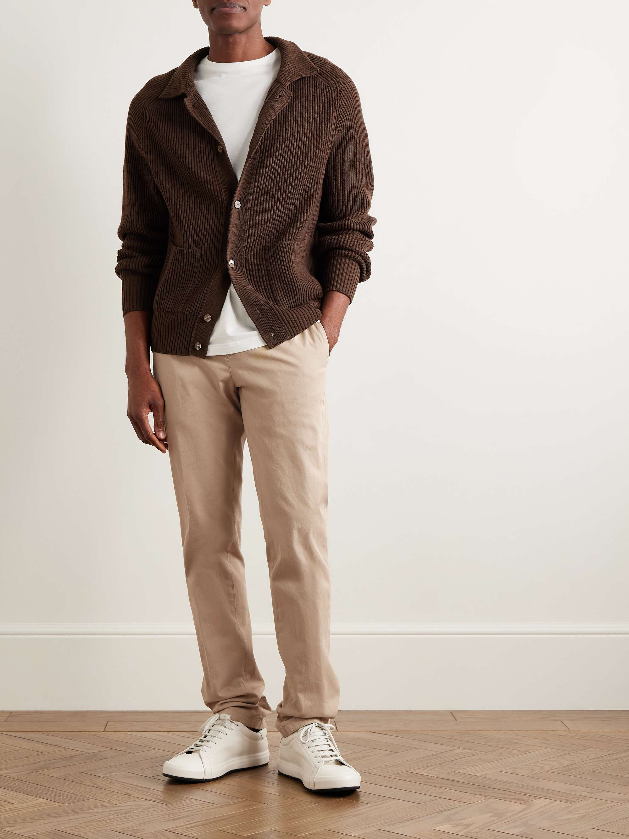 Slim-Fit Straight-Leg Cotton-Blend Twill Chinos view