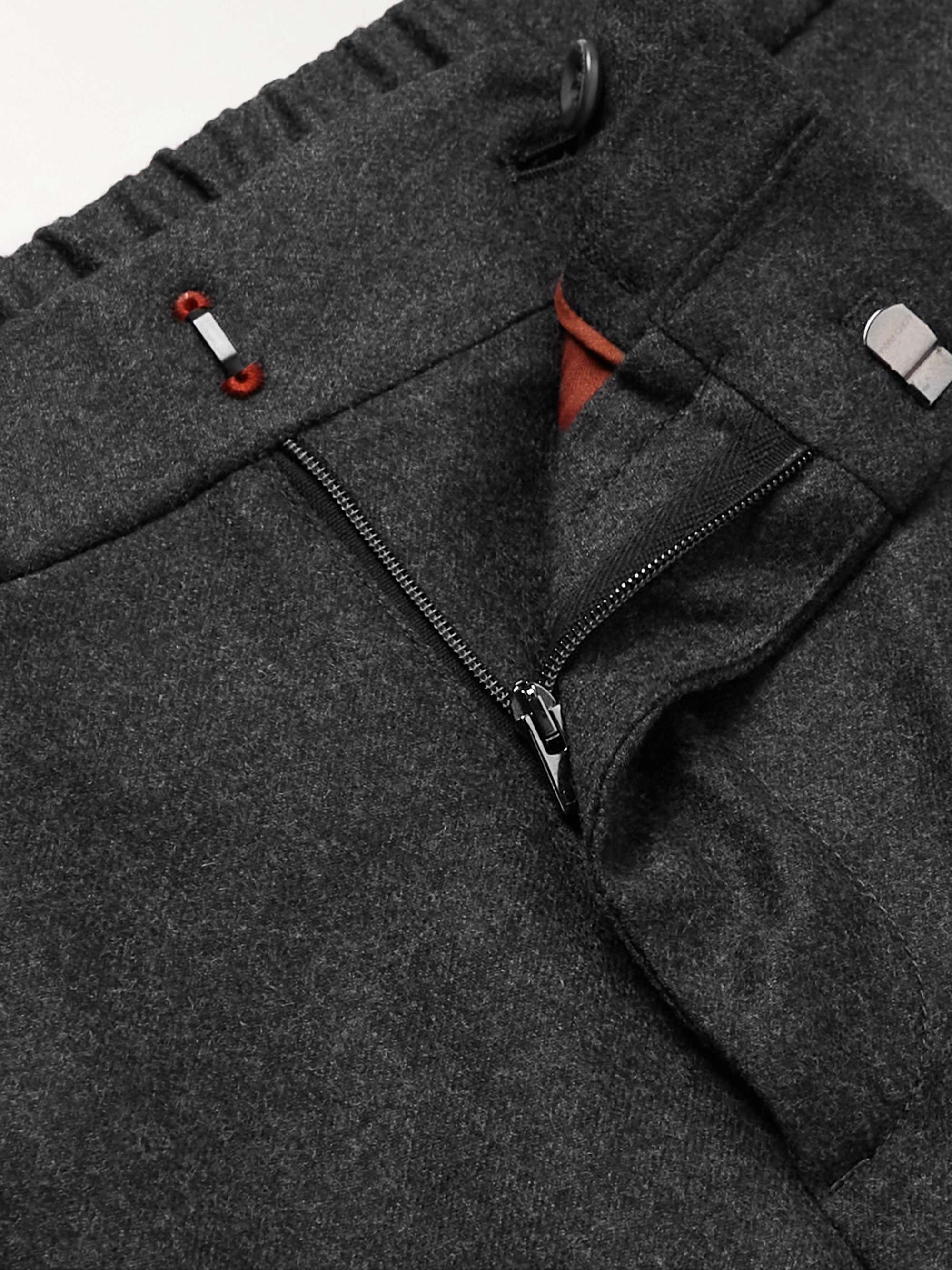 Slim-Fit Virgin Wool and Cashmere-Blend Trousers view