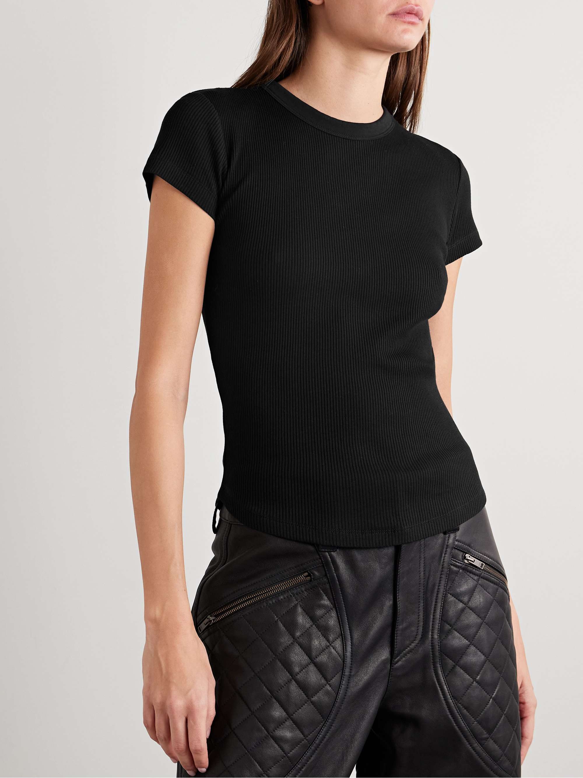 Ribbed cotton-jersey T-shirt view