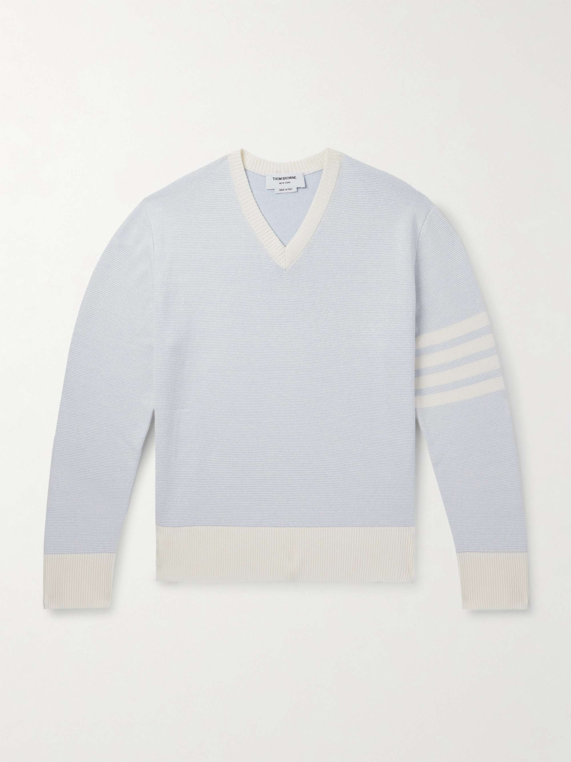 Striped Linen and Cotton-Blend Sweater view