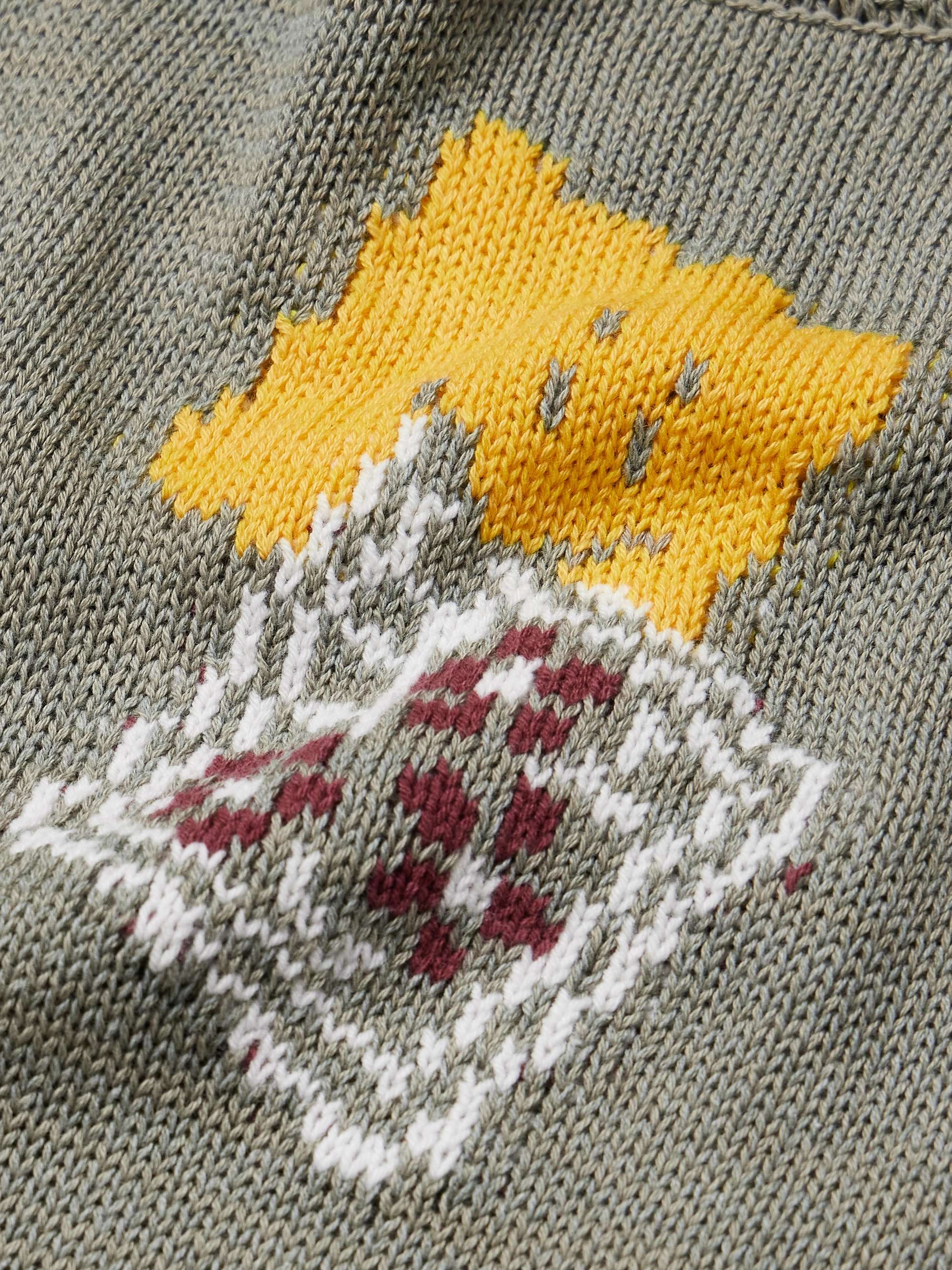 Peckish Rainbowy Intarsia Cotton-Blend Sweater view