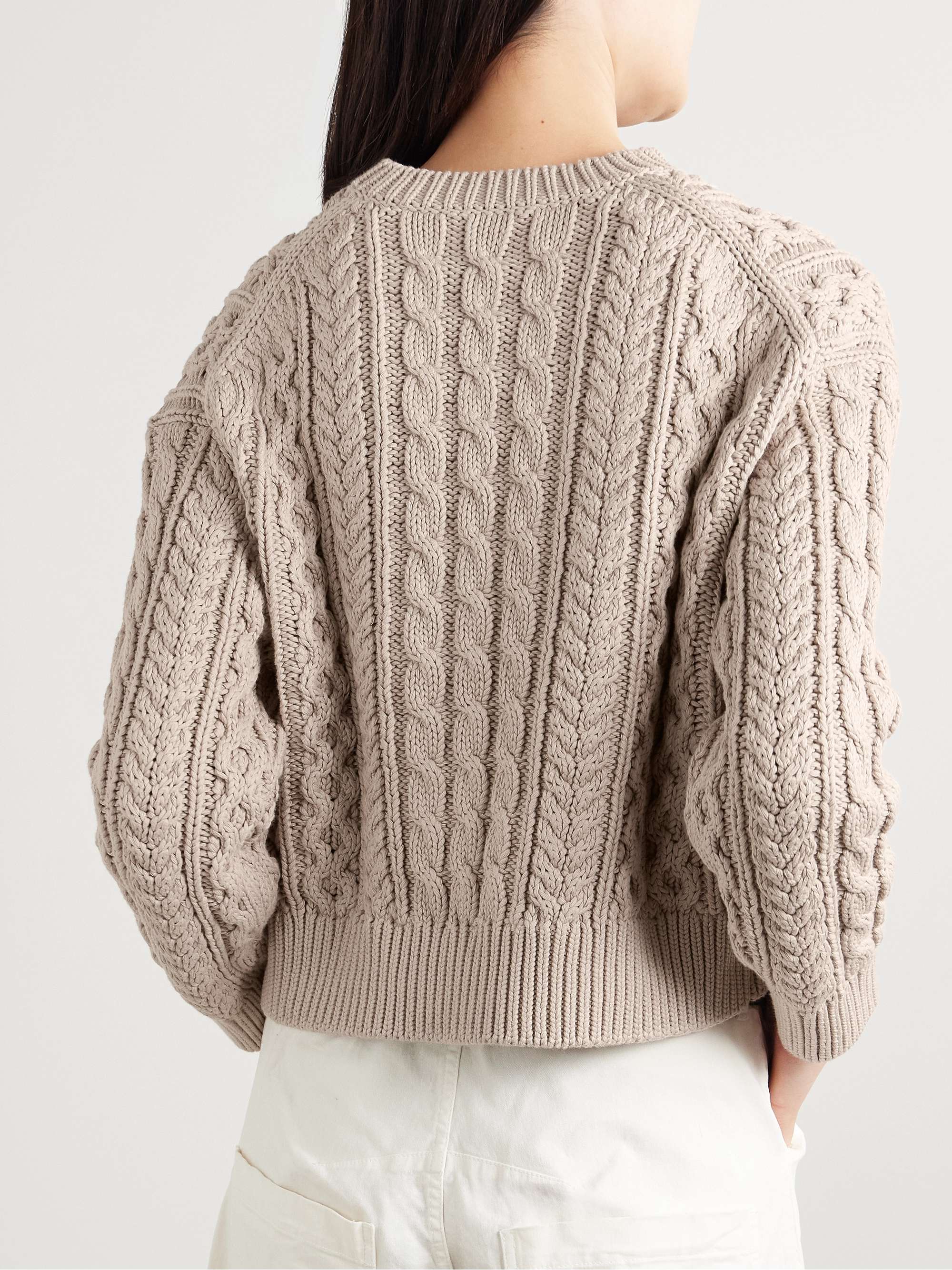 Rory cable-knit cotton sweater view