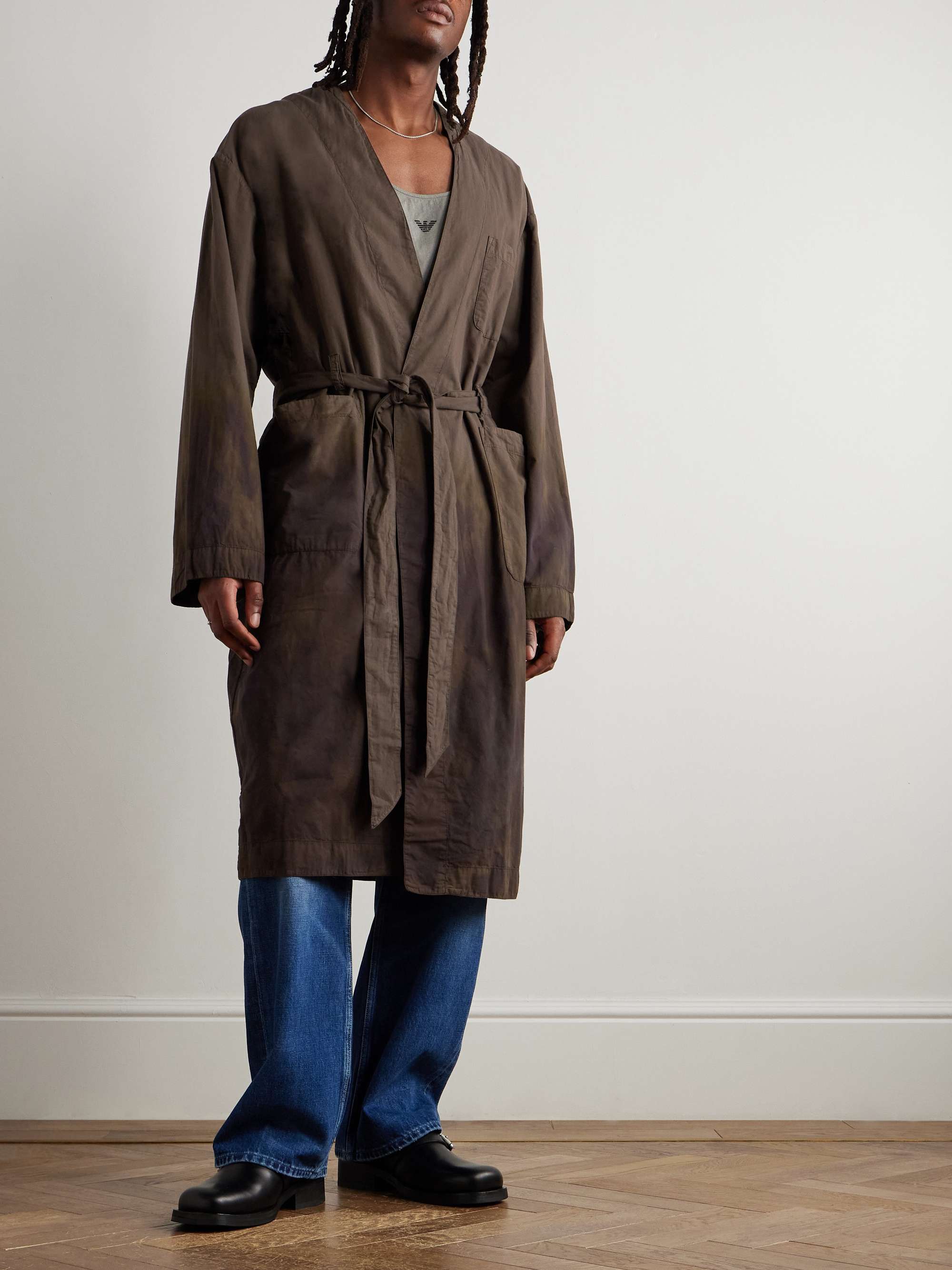 + Emporio Armani Toga Cotton Trench Coat view