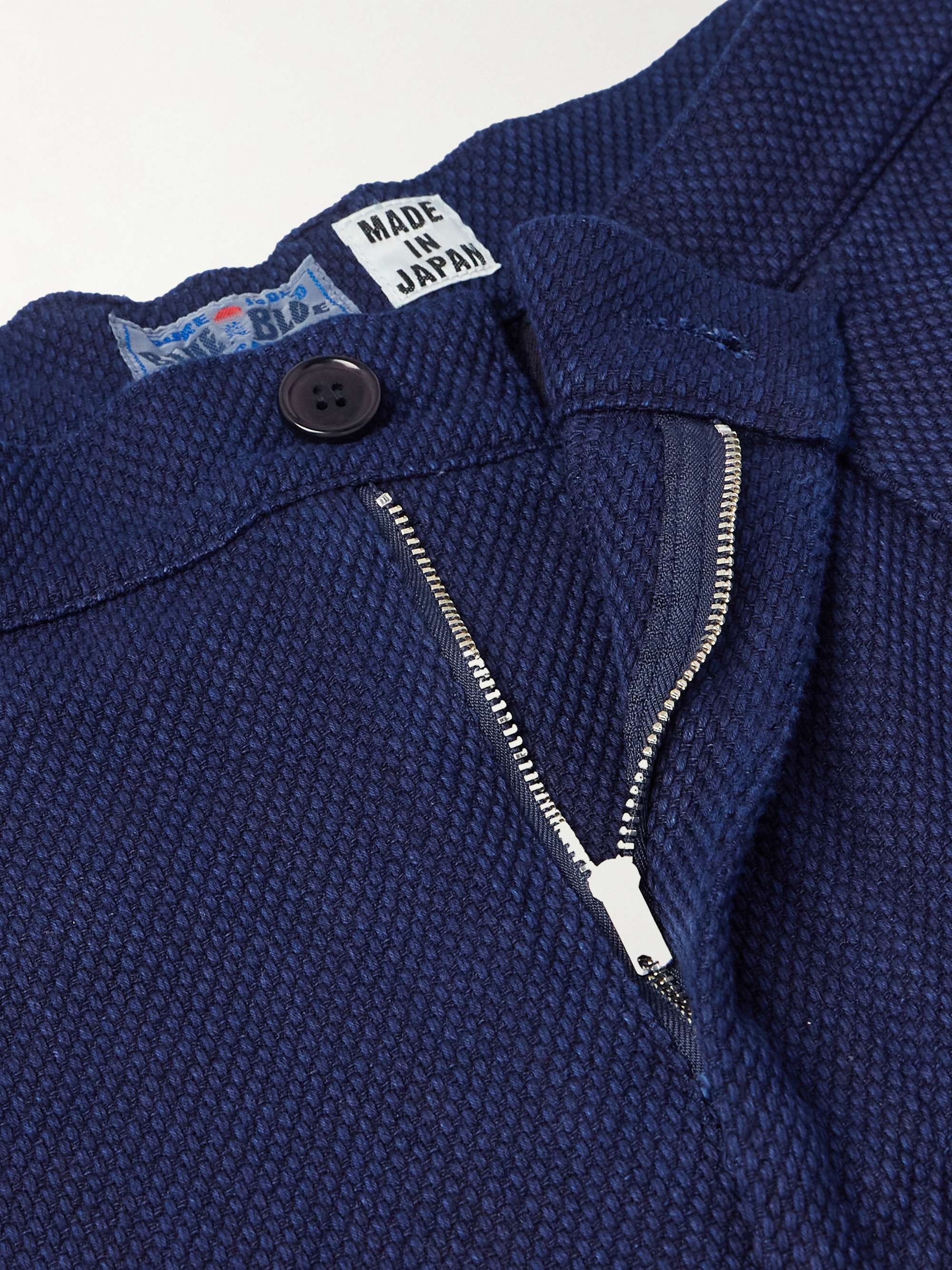 Tapered Pleated Cotton Trousers view