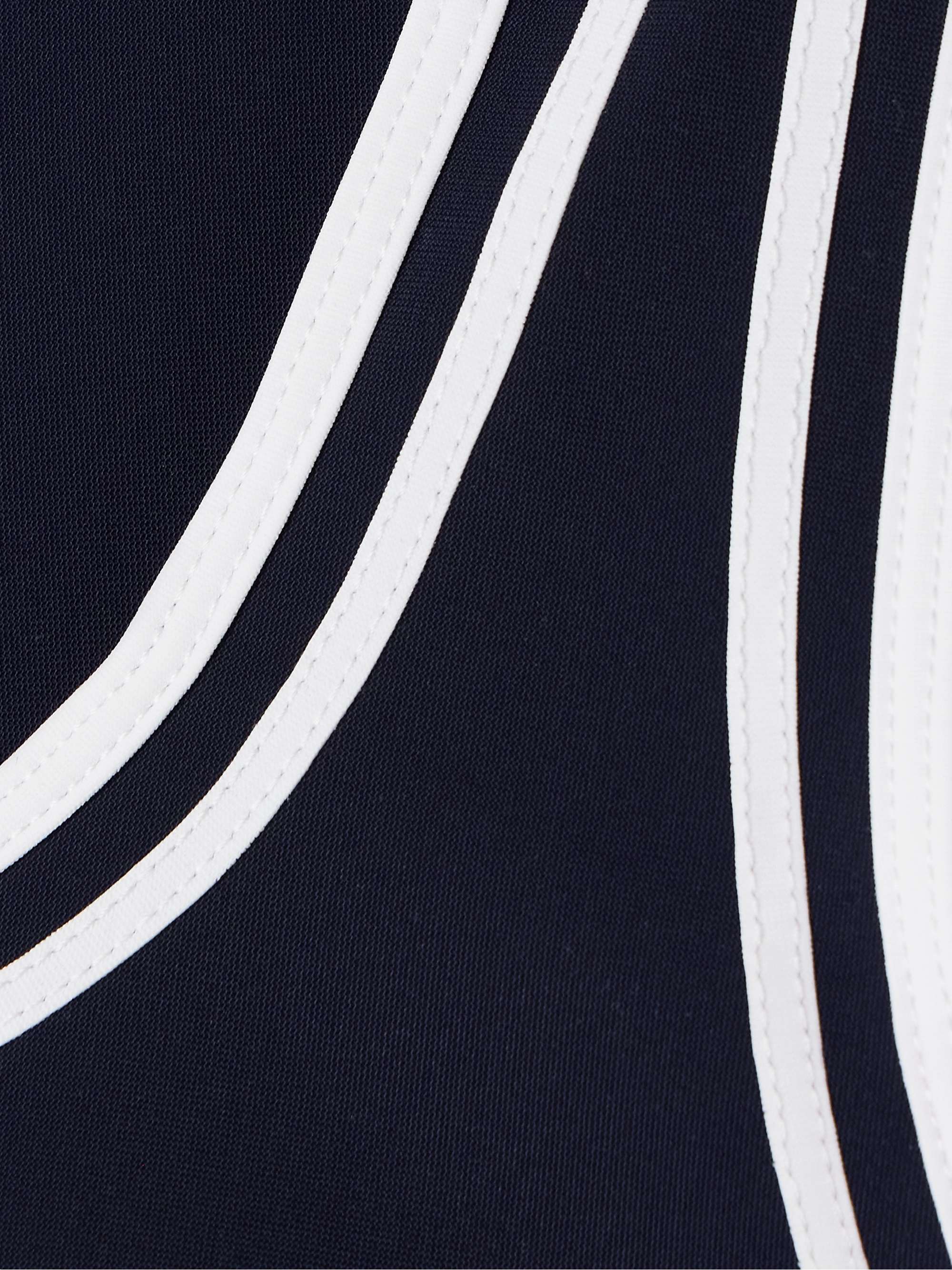 Striped stretch-jersey tank view