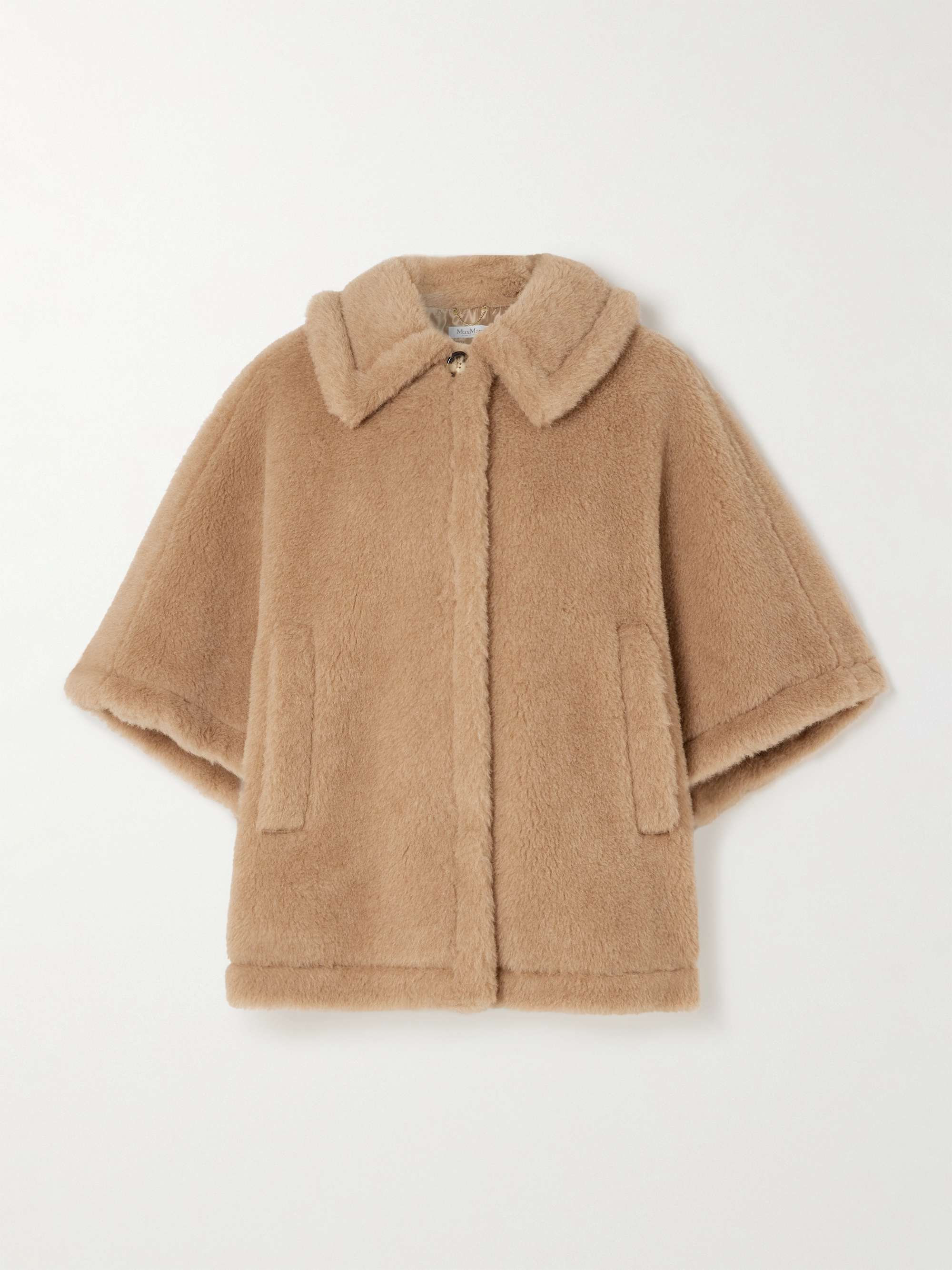 Tenebre oversized alpaca, cashmere and silk-blend cape view