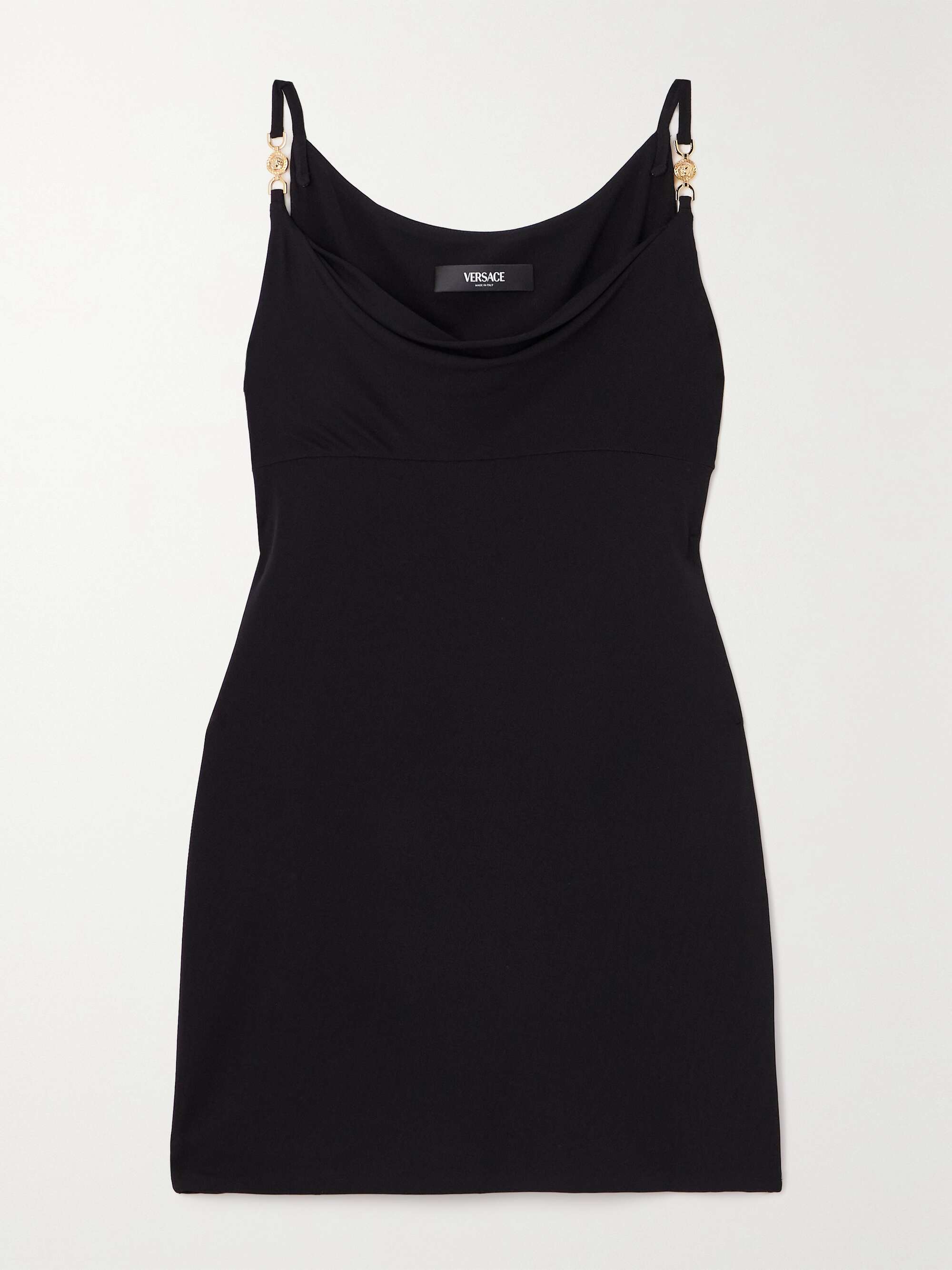 Icons draped crystal-embellished jersey mini dress view