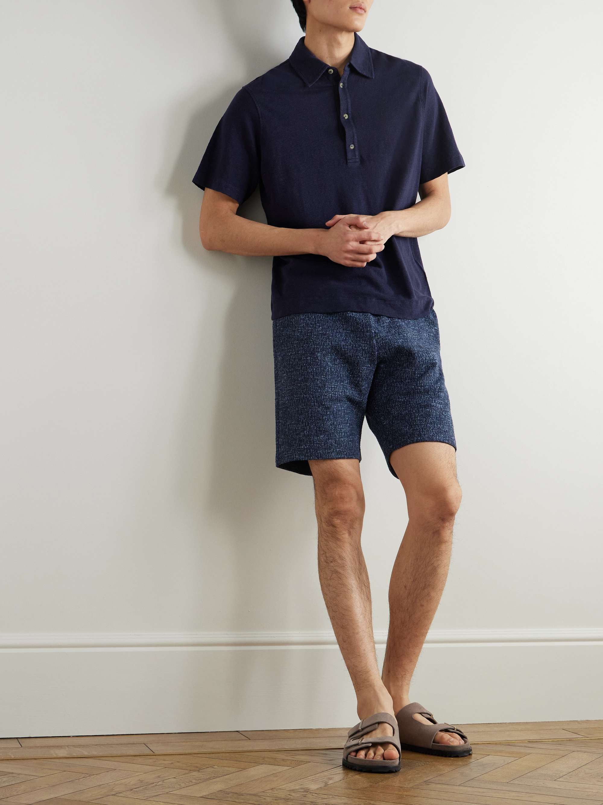 Linen-Piqué Polo Shirt view