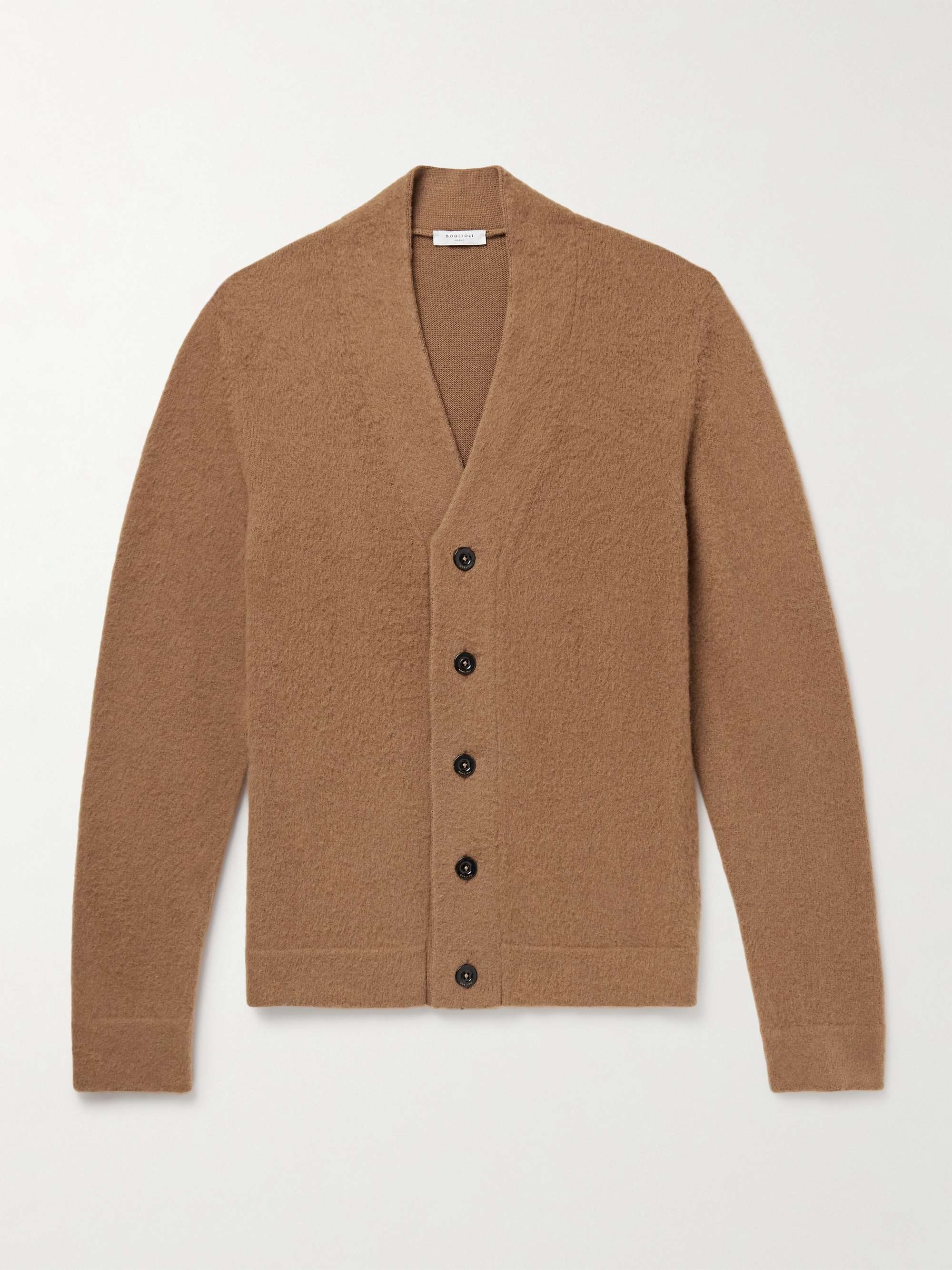 Brushed Wool and Cashmere-Blend Cardigan view