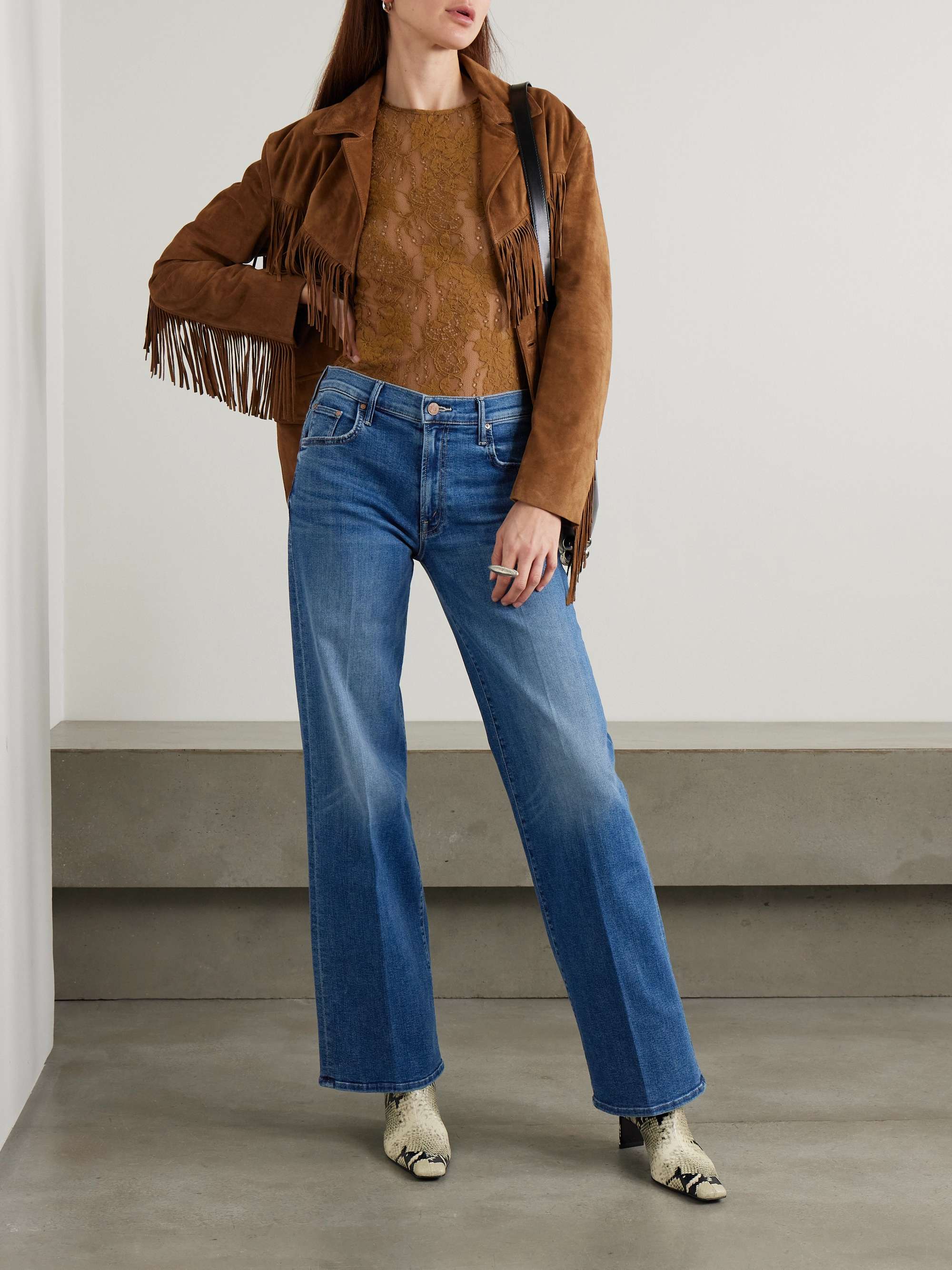 The Maven Sneak mid-rise straight-leg jeans view