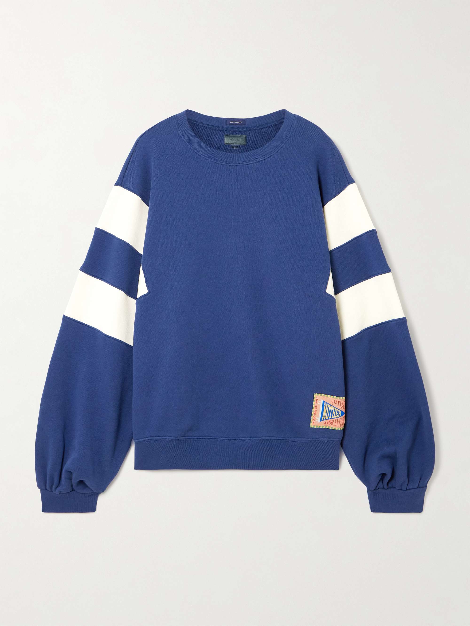 The Drop Square Inset oversized striped cotton-jersey sweatshirt view