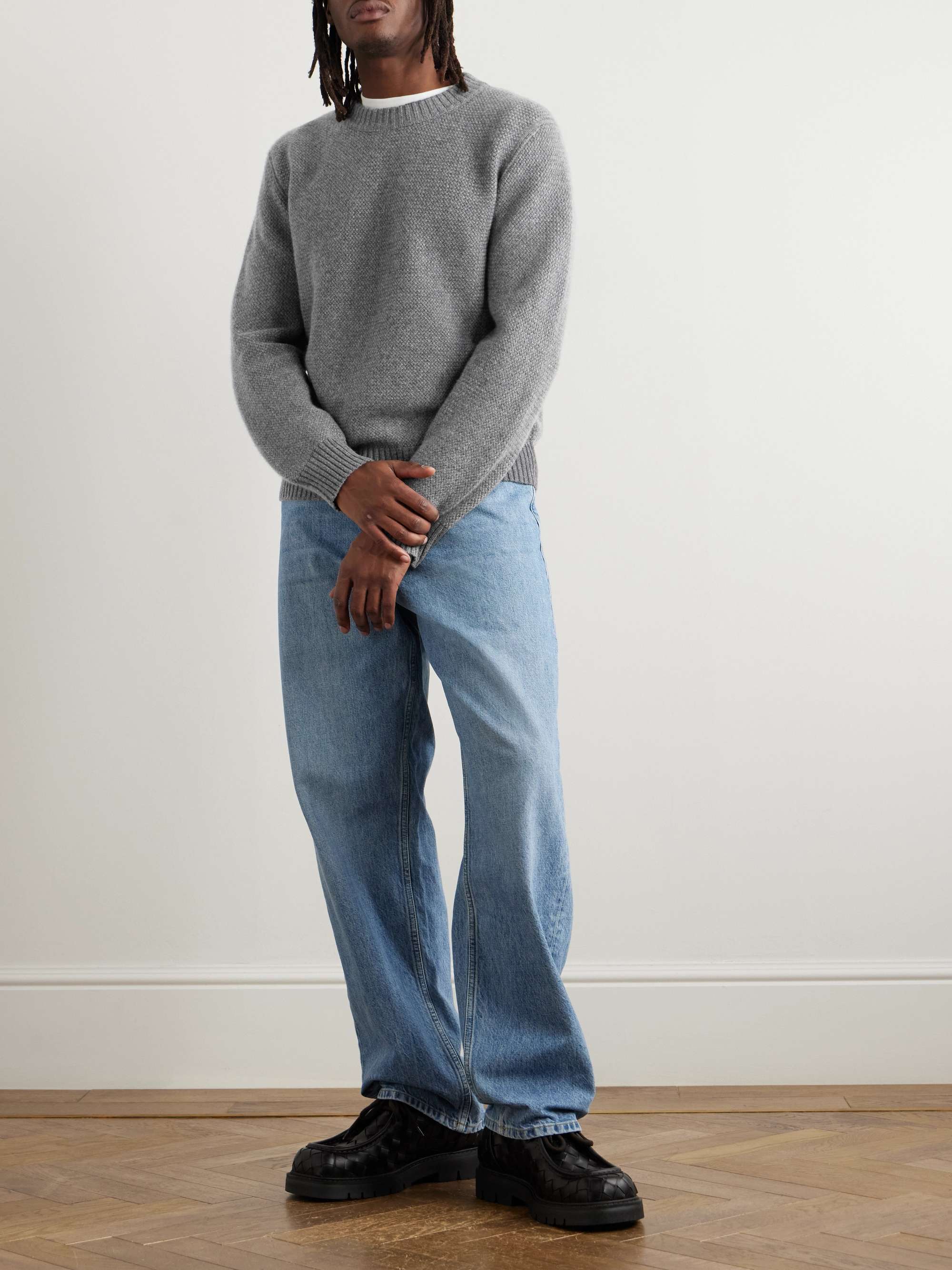 Intrecciato Cashmere-Blend Sweater view