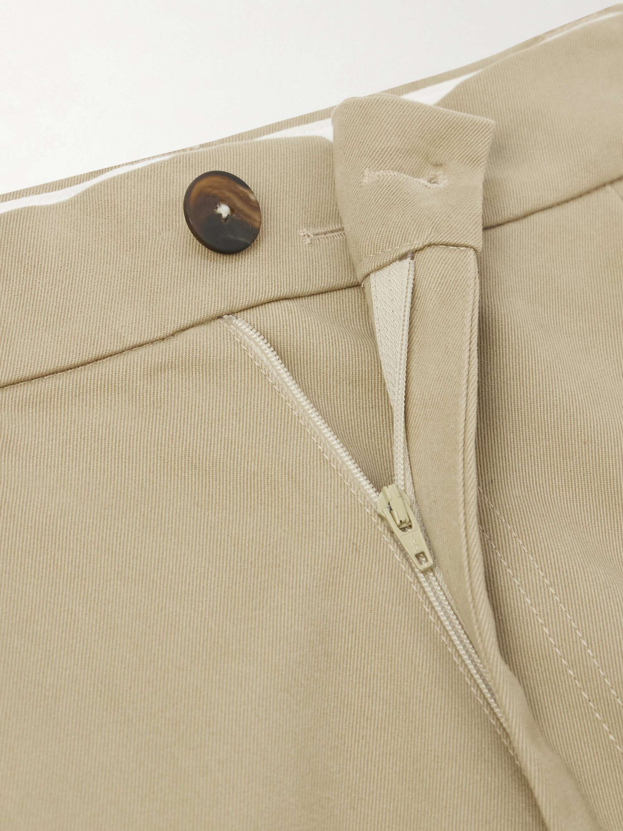 Sorte Wide-Leg Pleated Cotton-Twill Trousers view