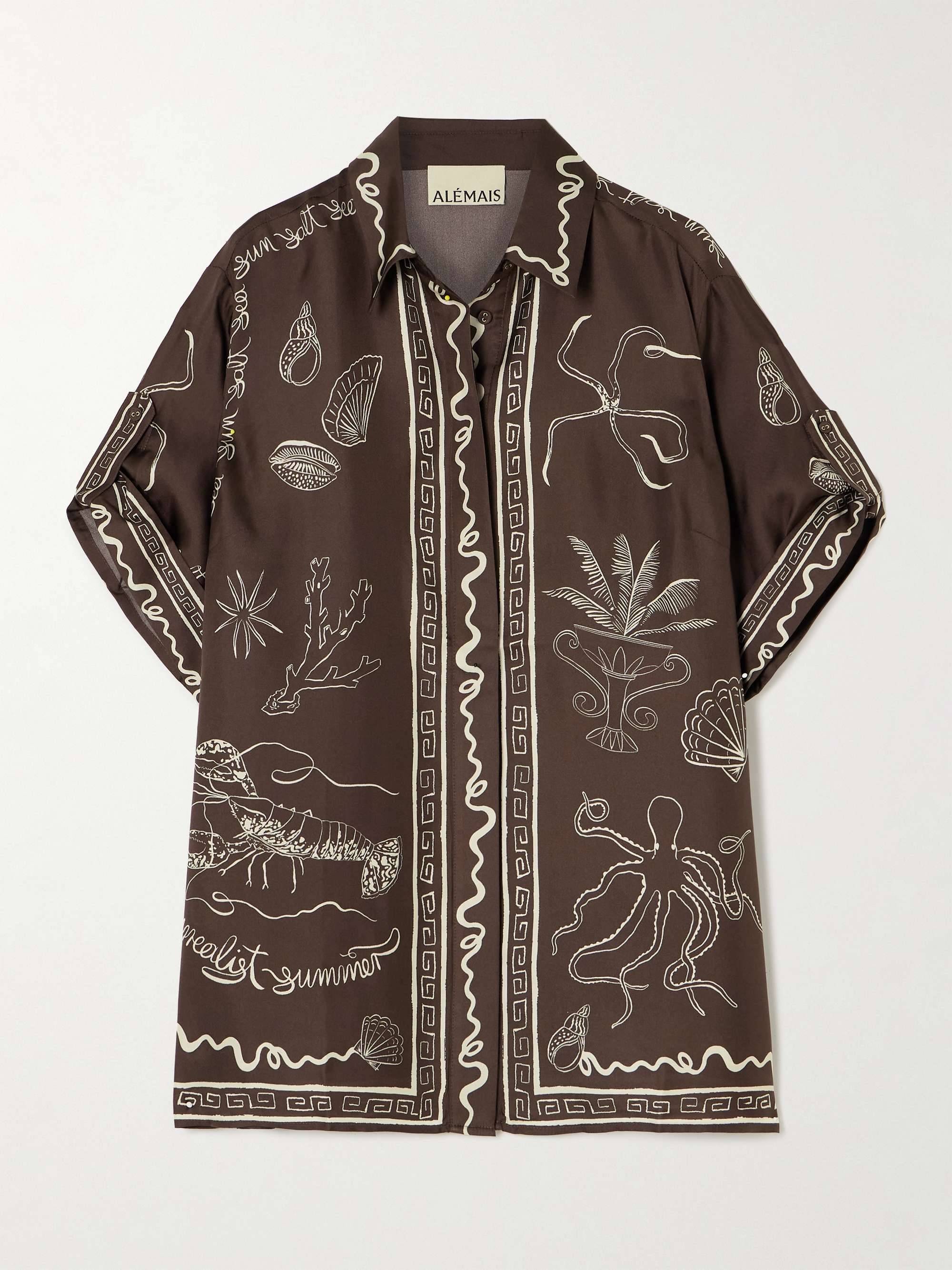 + Sam Pauletto Sammy printed silk-twill shirt view