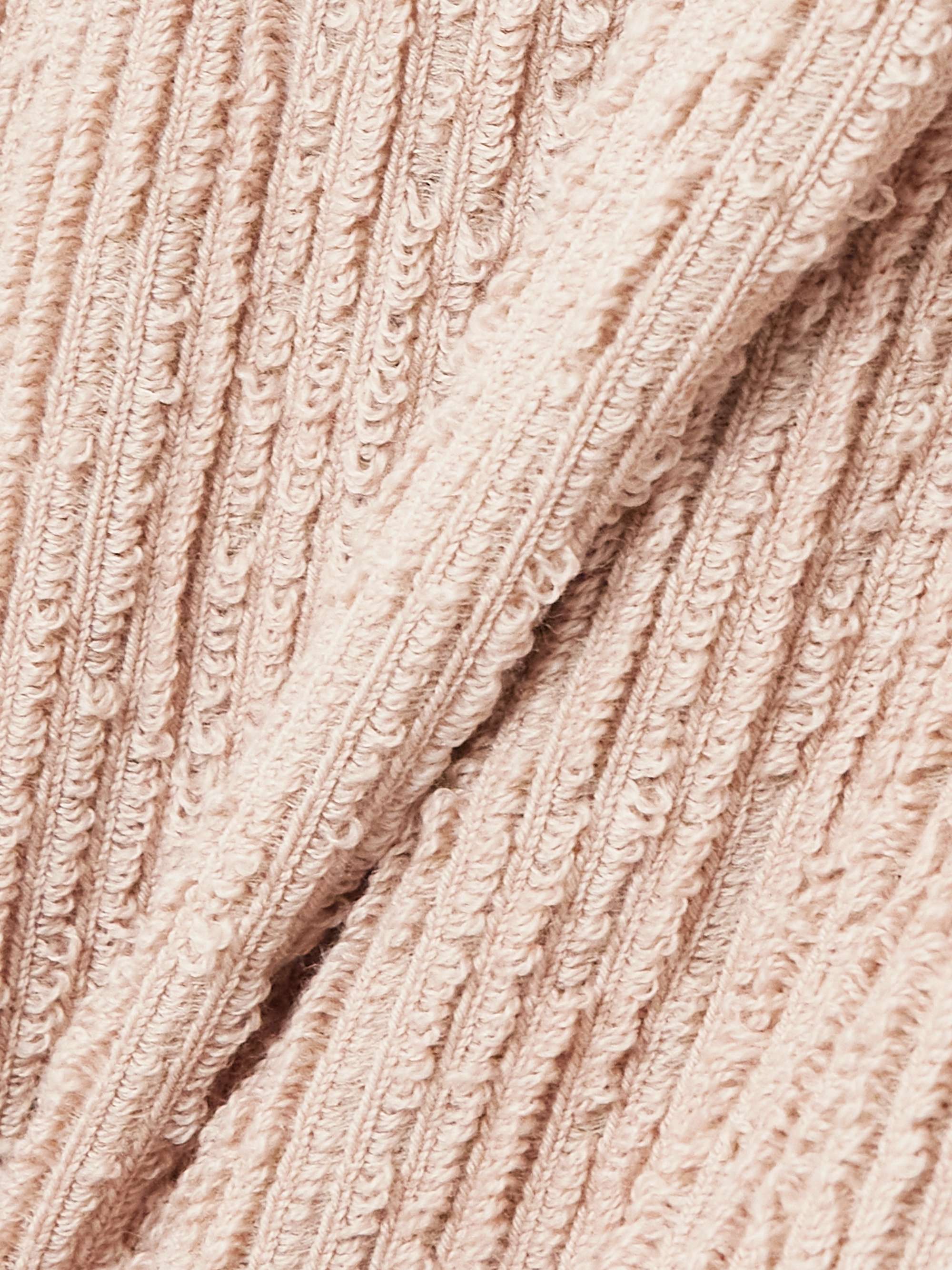 Frayed ribbed bouclé mini dress view