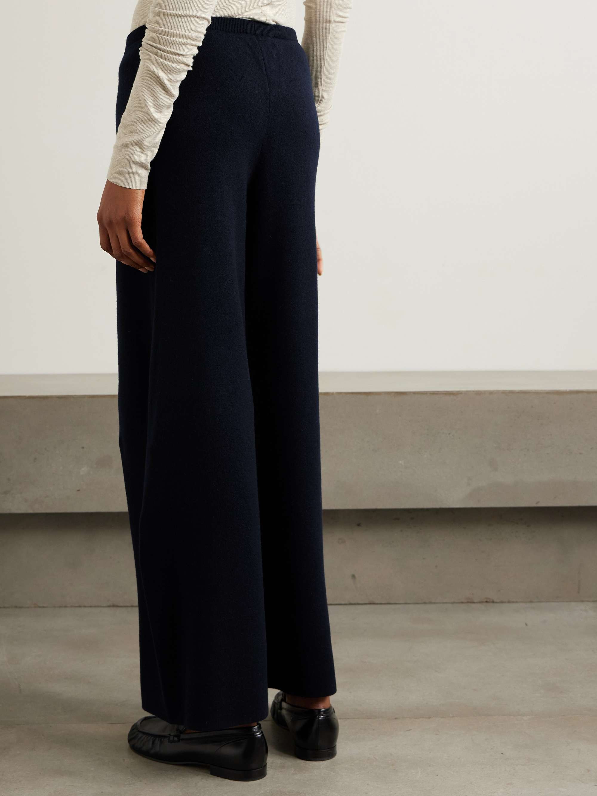 Colby wool and cashmere-blend wide-leg pants view
