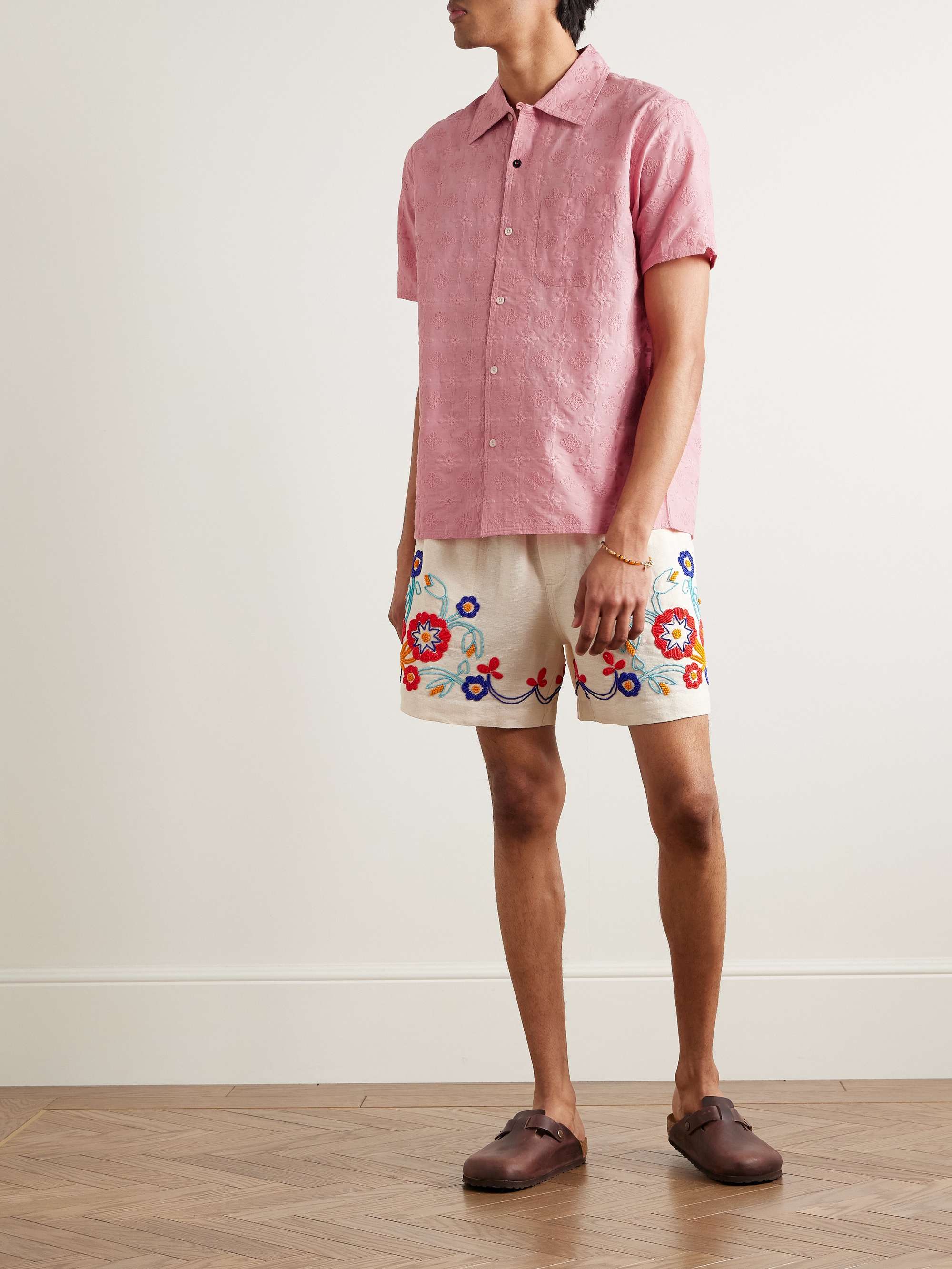 Chintan Embroidered Cotton-Voile Shirt view