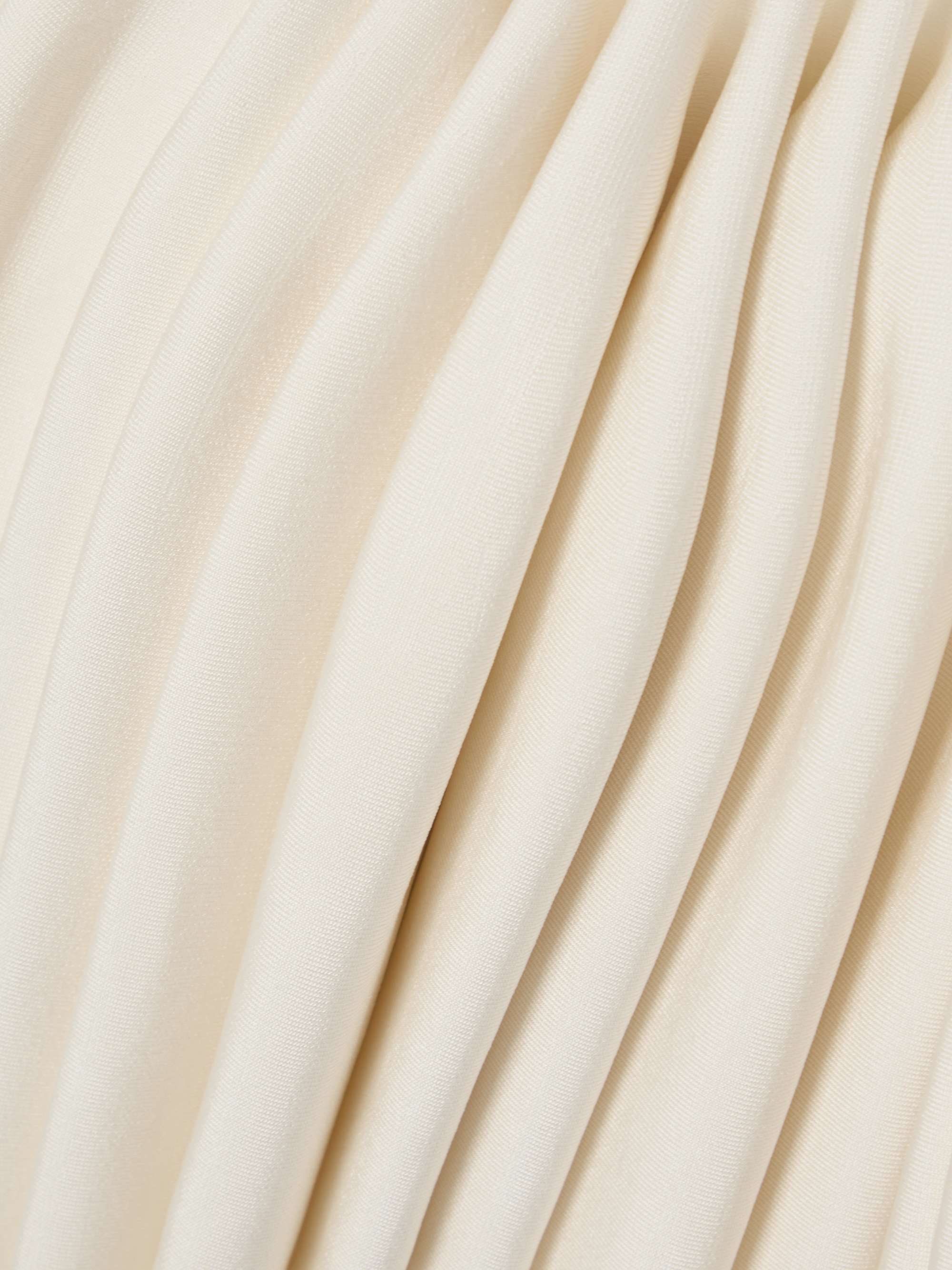 Pleated jersey and stretch-knit mini dress view