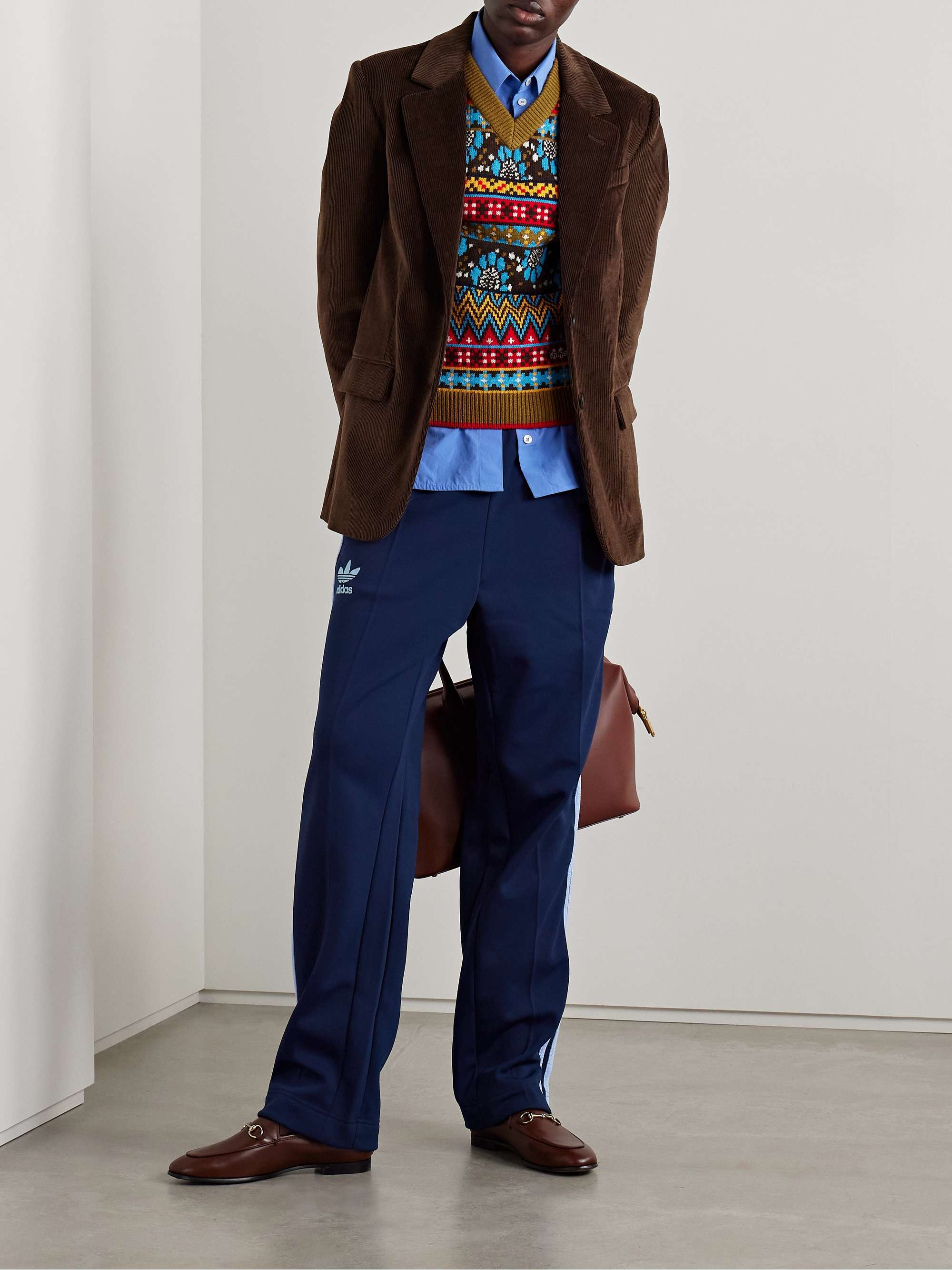 + Wales Bonner embroidered jacquard-knit vest view