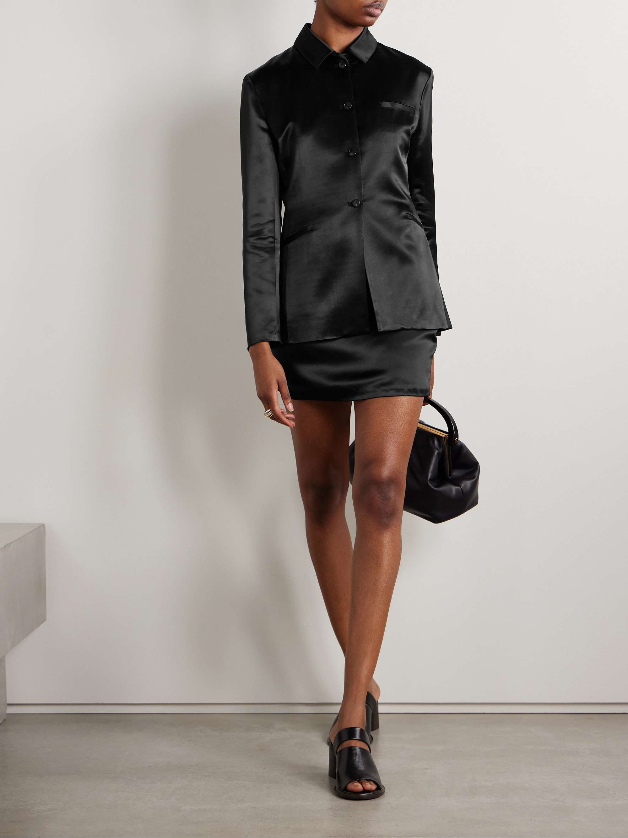 Shiloh satin mini skirt view