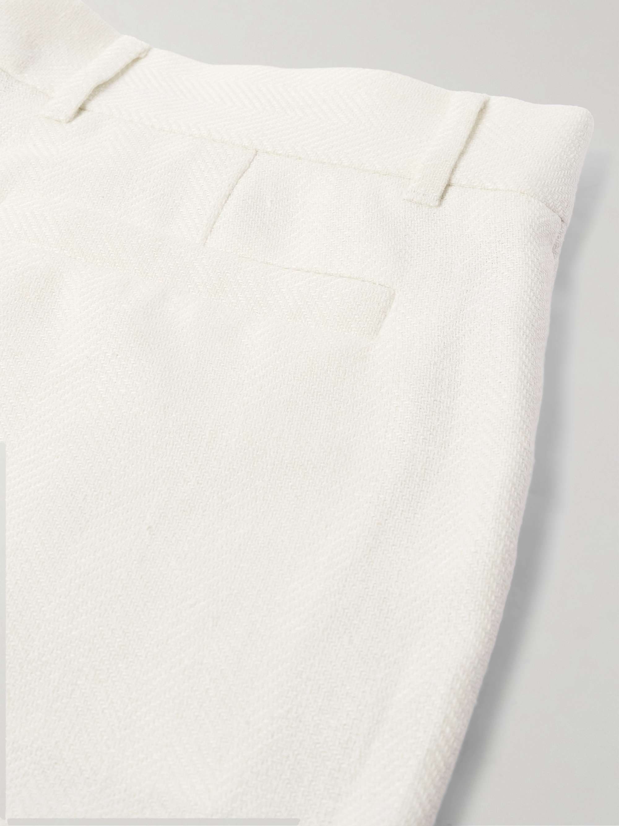 Straight-Leg Linen, Silk, Wool and Cotton-Blend Bermuda Shorts view