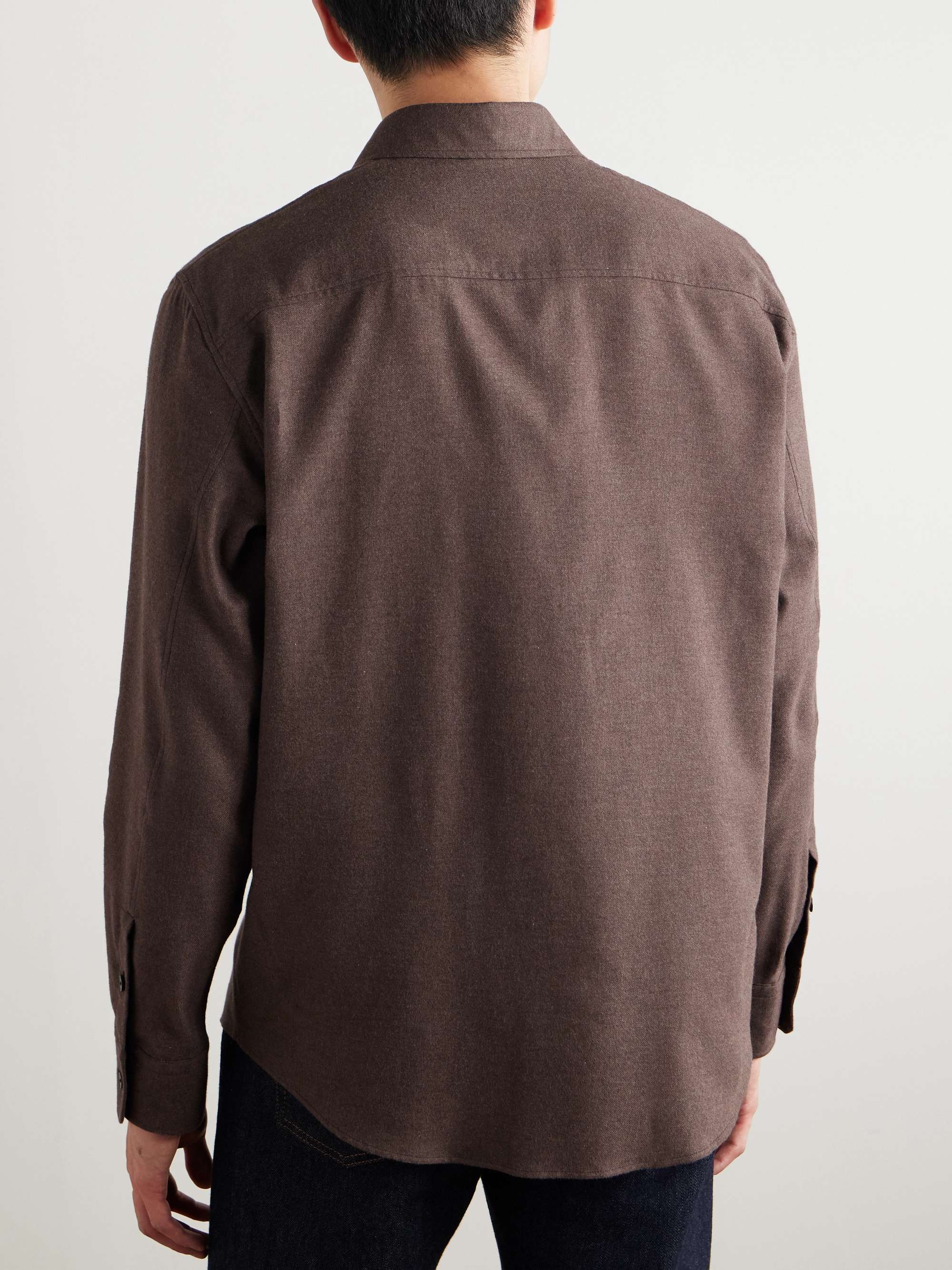 Brushed-Cotton Twill Shirt view