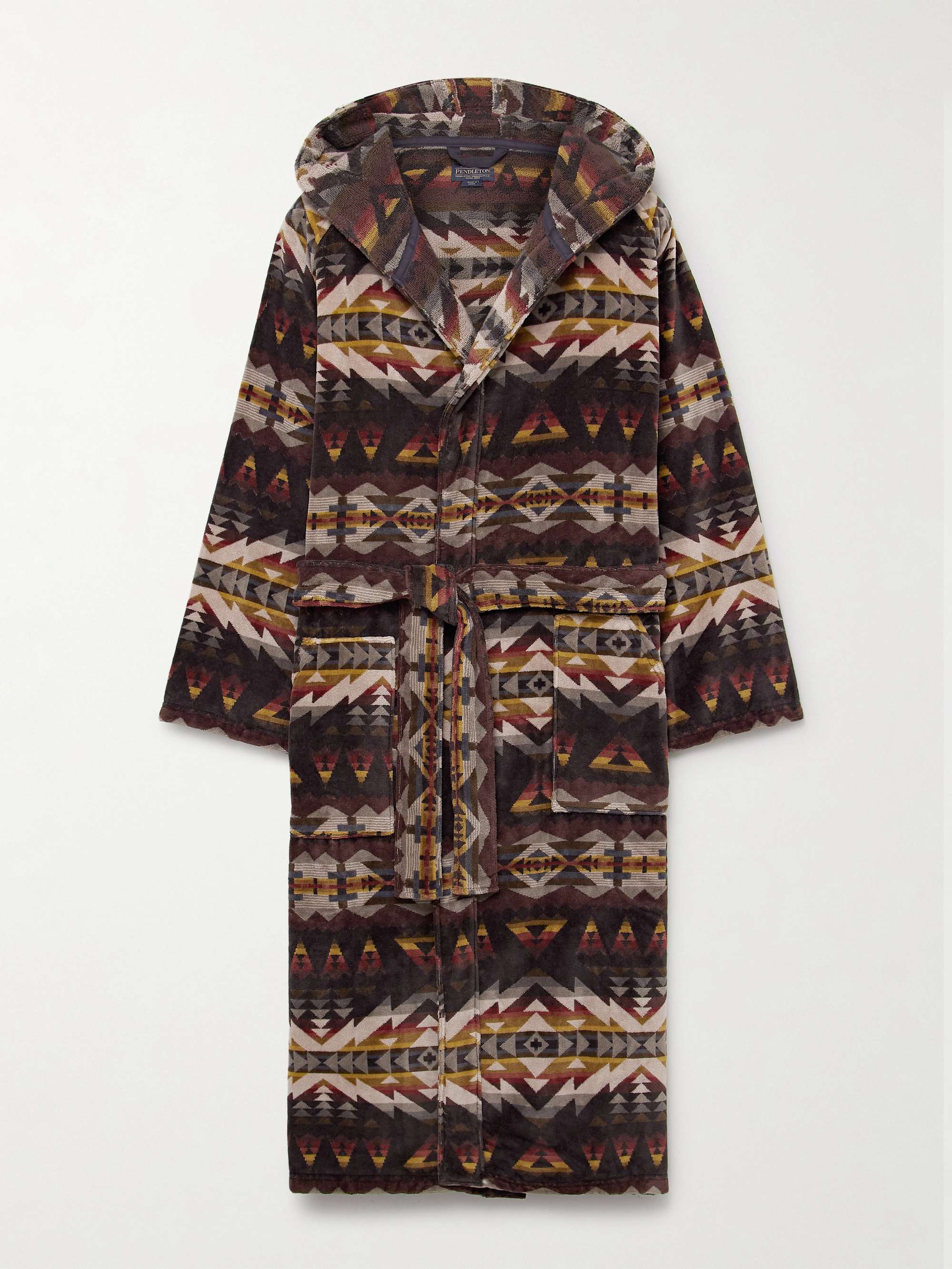 Cotton-Velour Jacquard Robe view