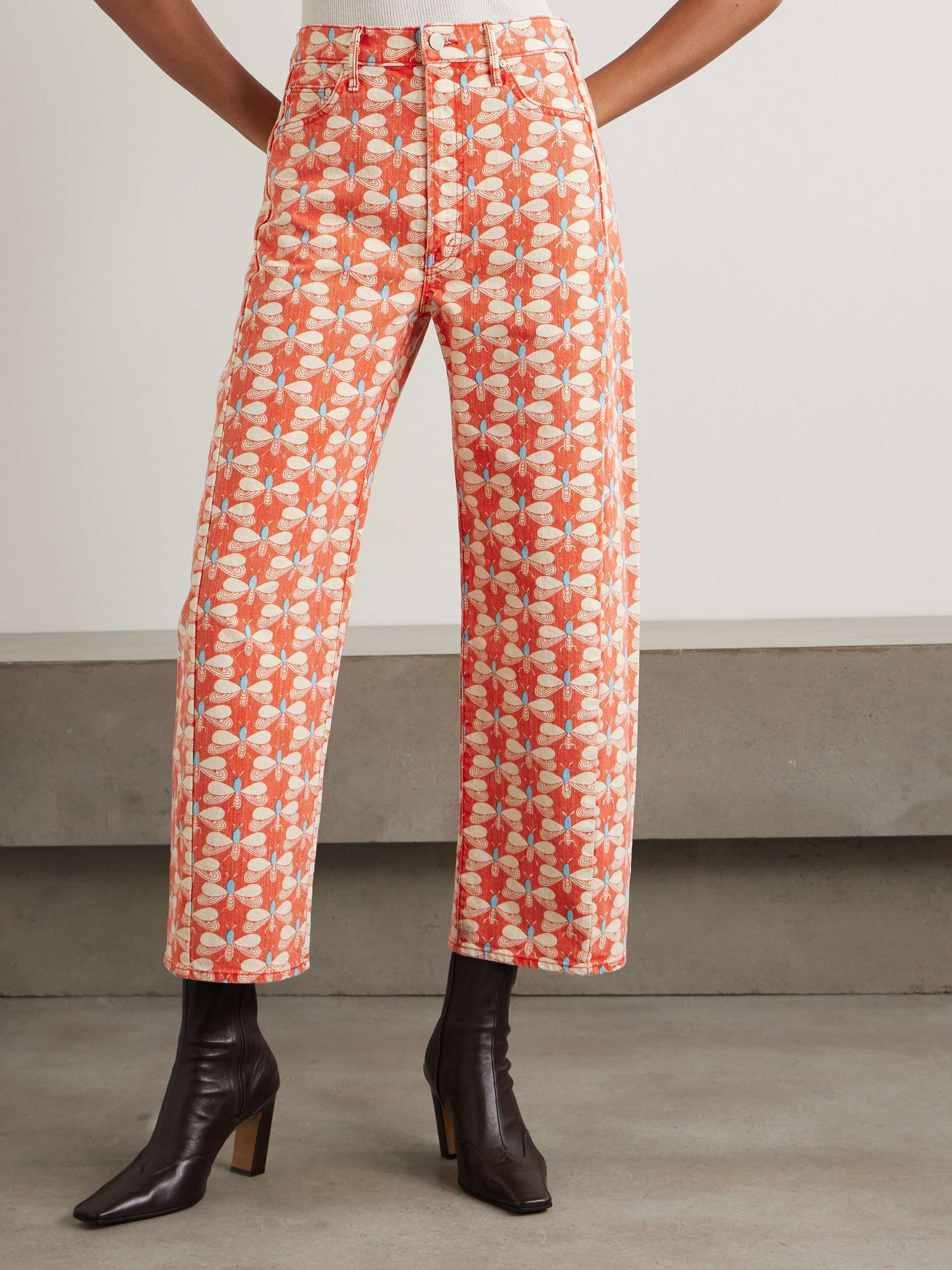 + La DoubleJ The Half-Pipe Ankle printed high-rise wide-leg jeans view