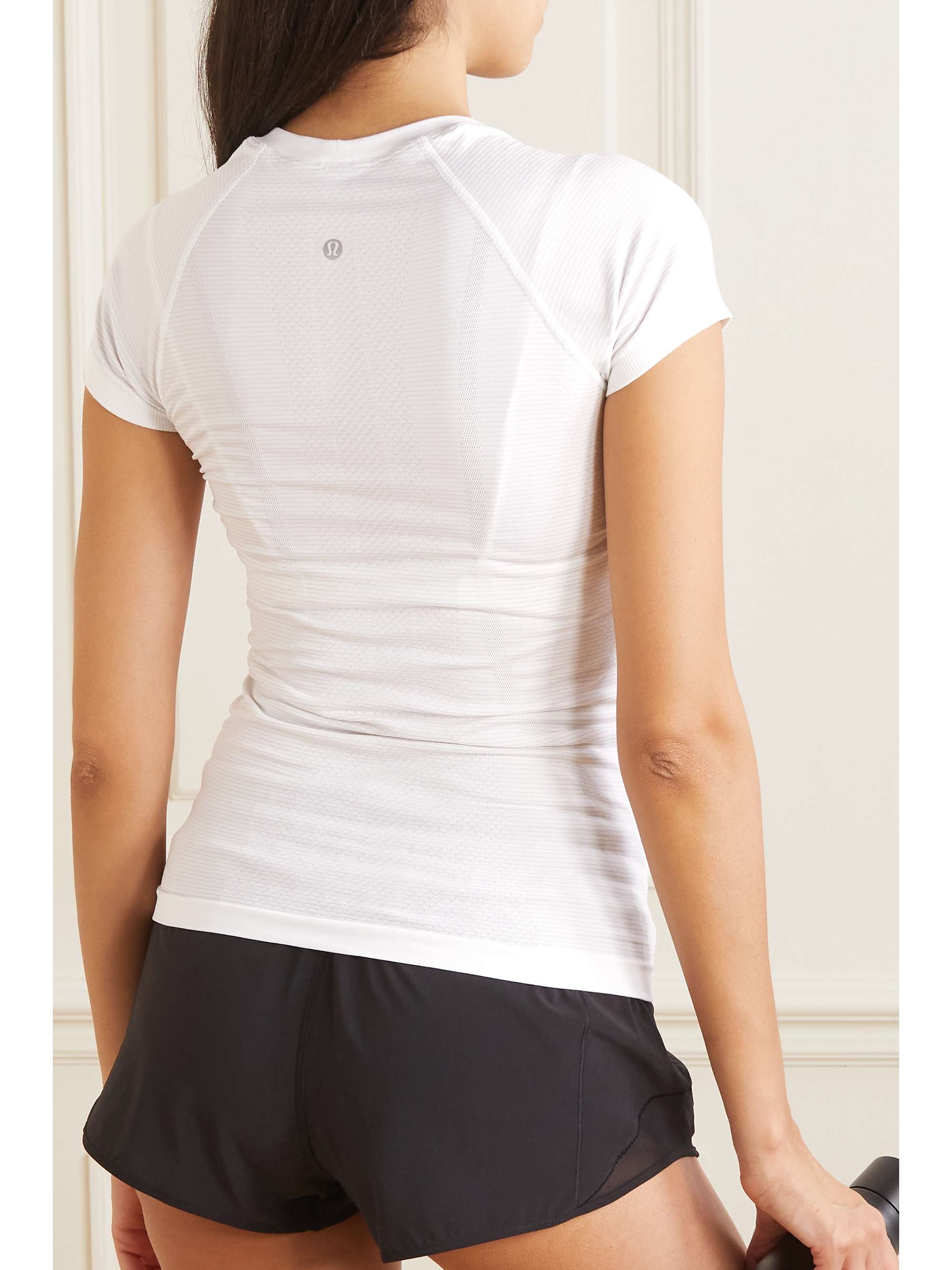 Swiftly Tech 2.0 striped stretch T-shirt view