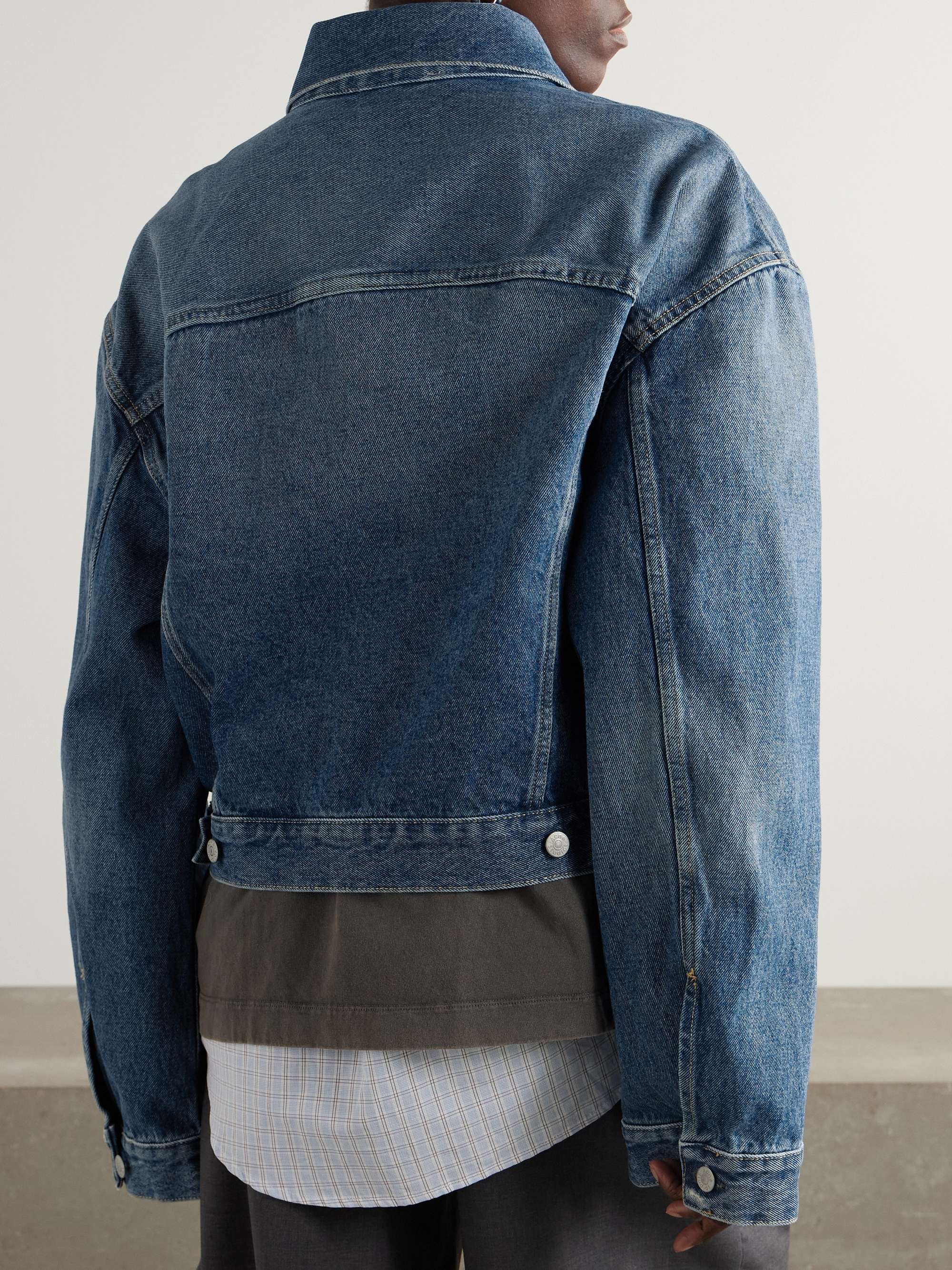 Distressed denim jacket view