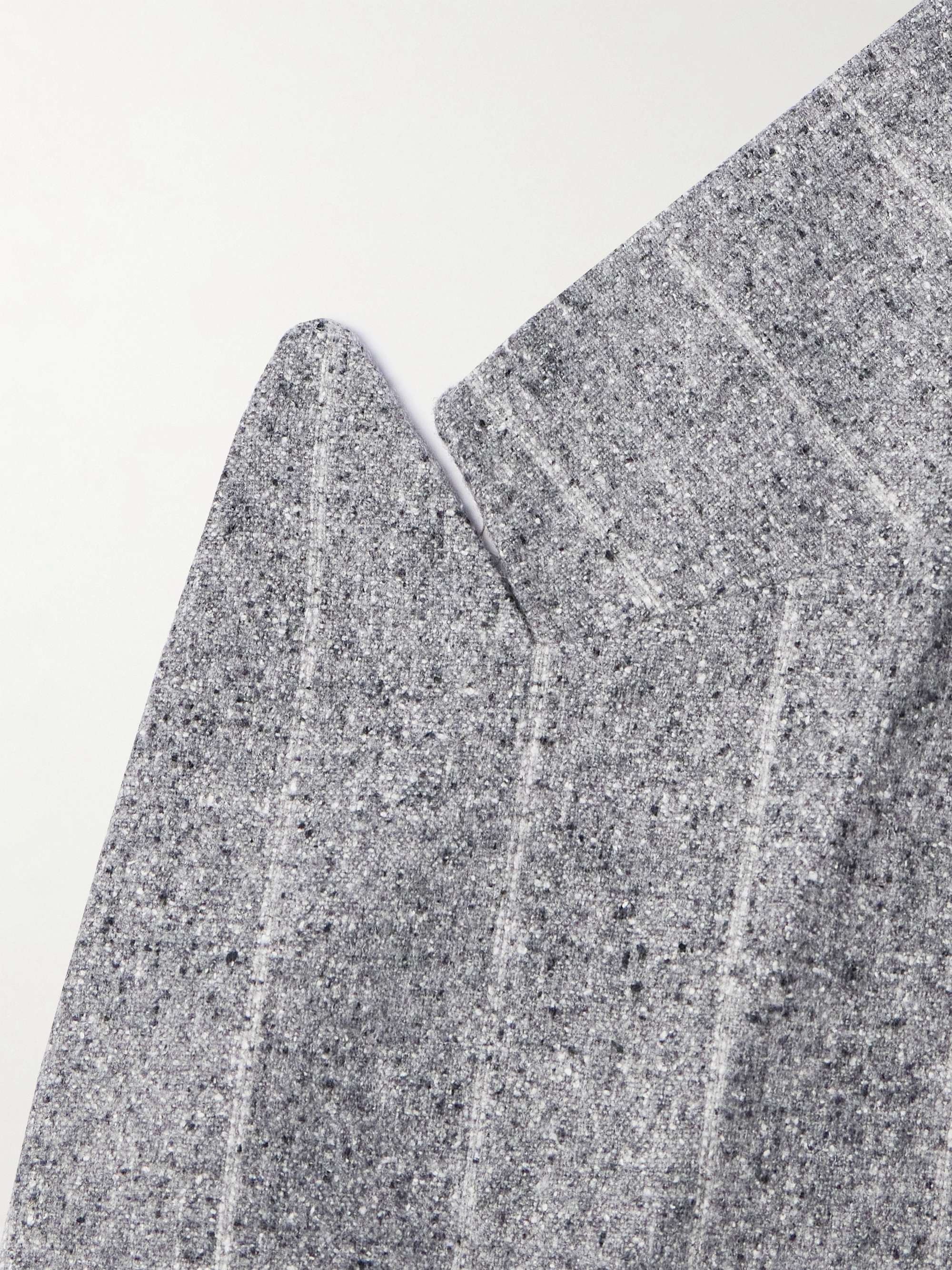 Double-Breasted Striped Silk, Wool and Cashmere-Blend Blazer view